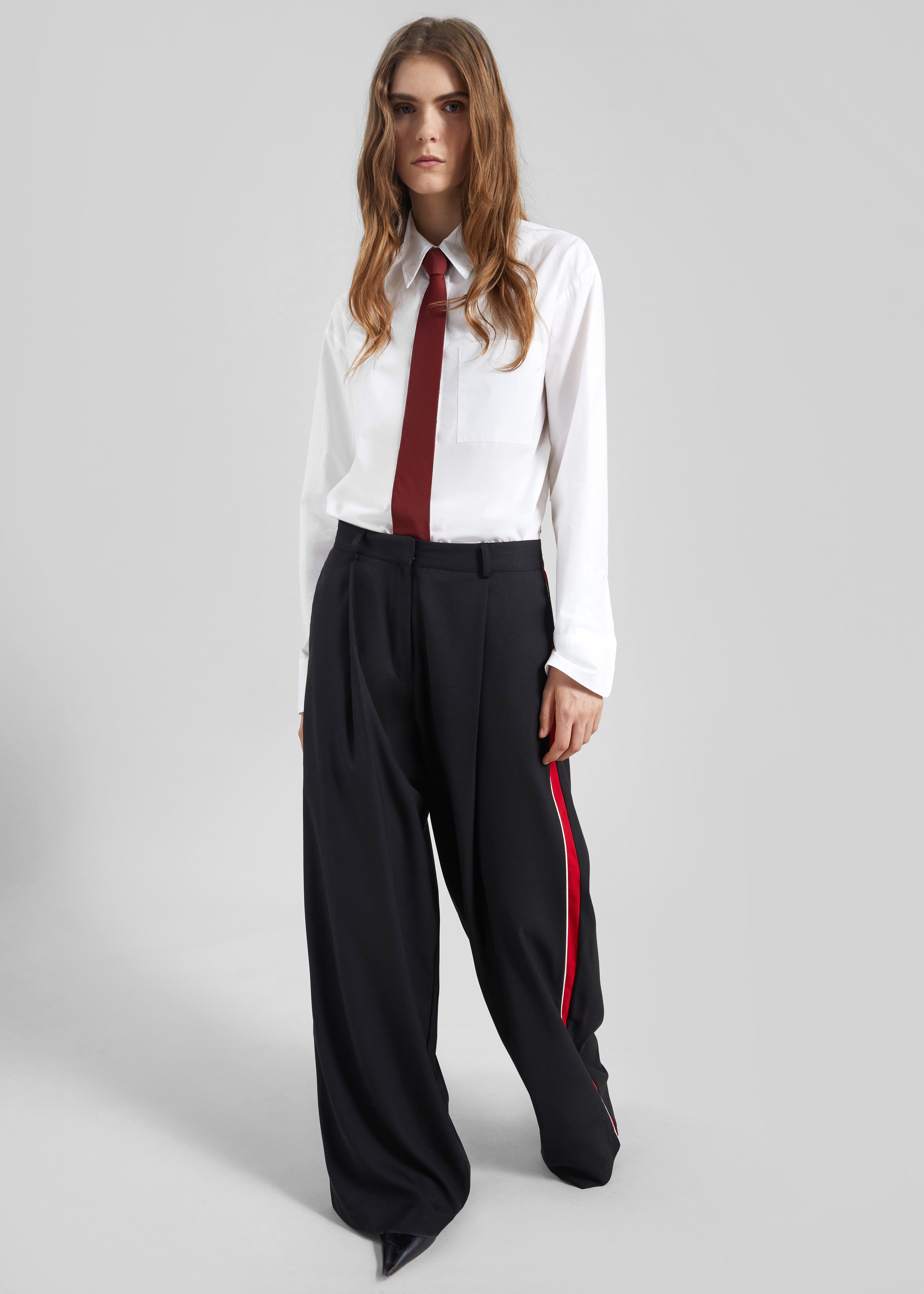 Nairn Contrast Stripe Pants - Black - 3