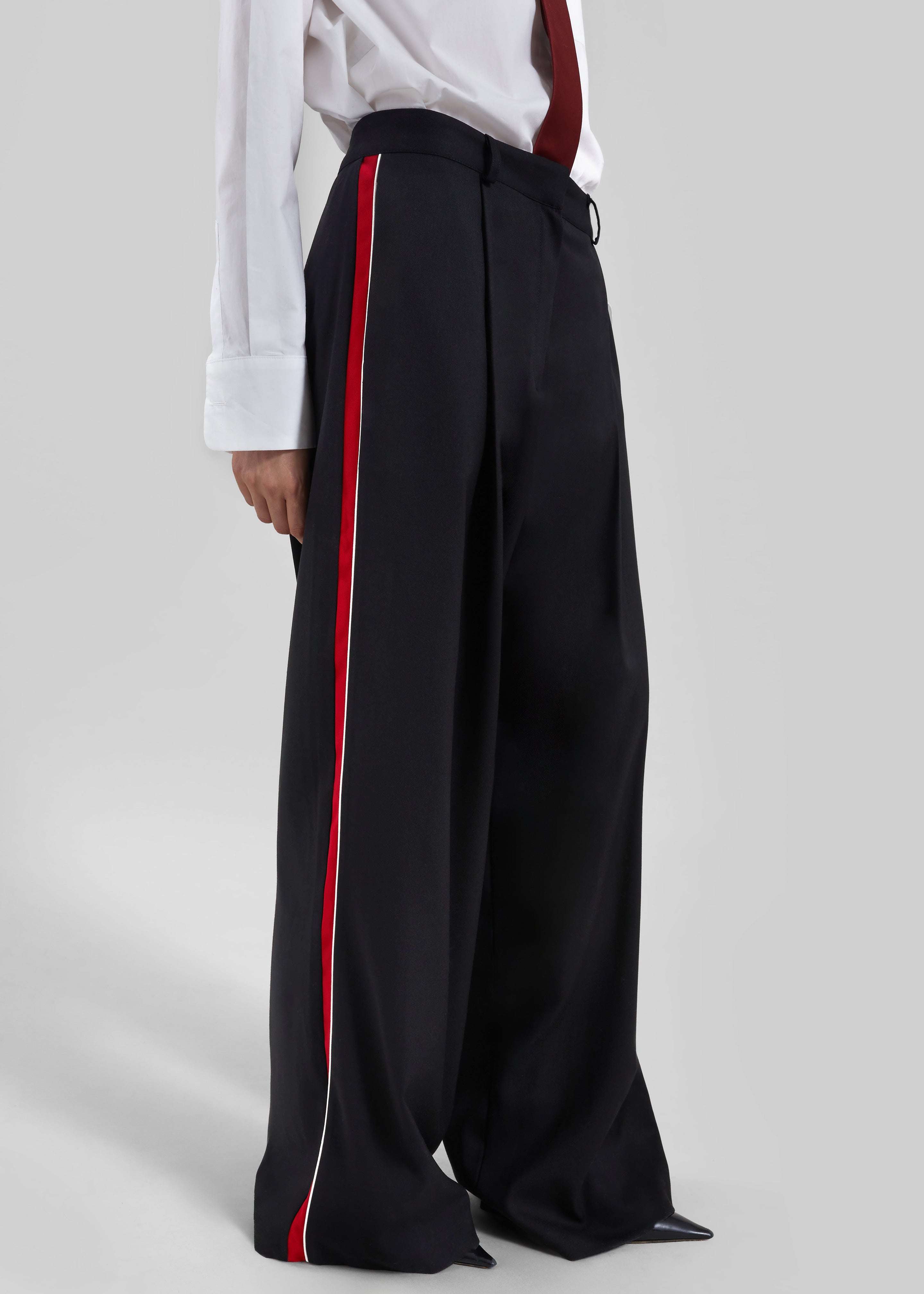 Nairn Contrast Stripe Pants - Black - 6