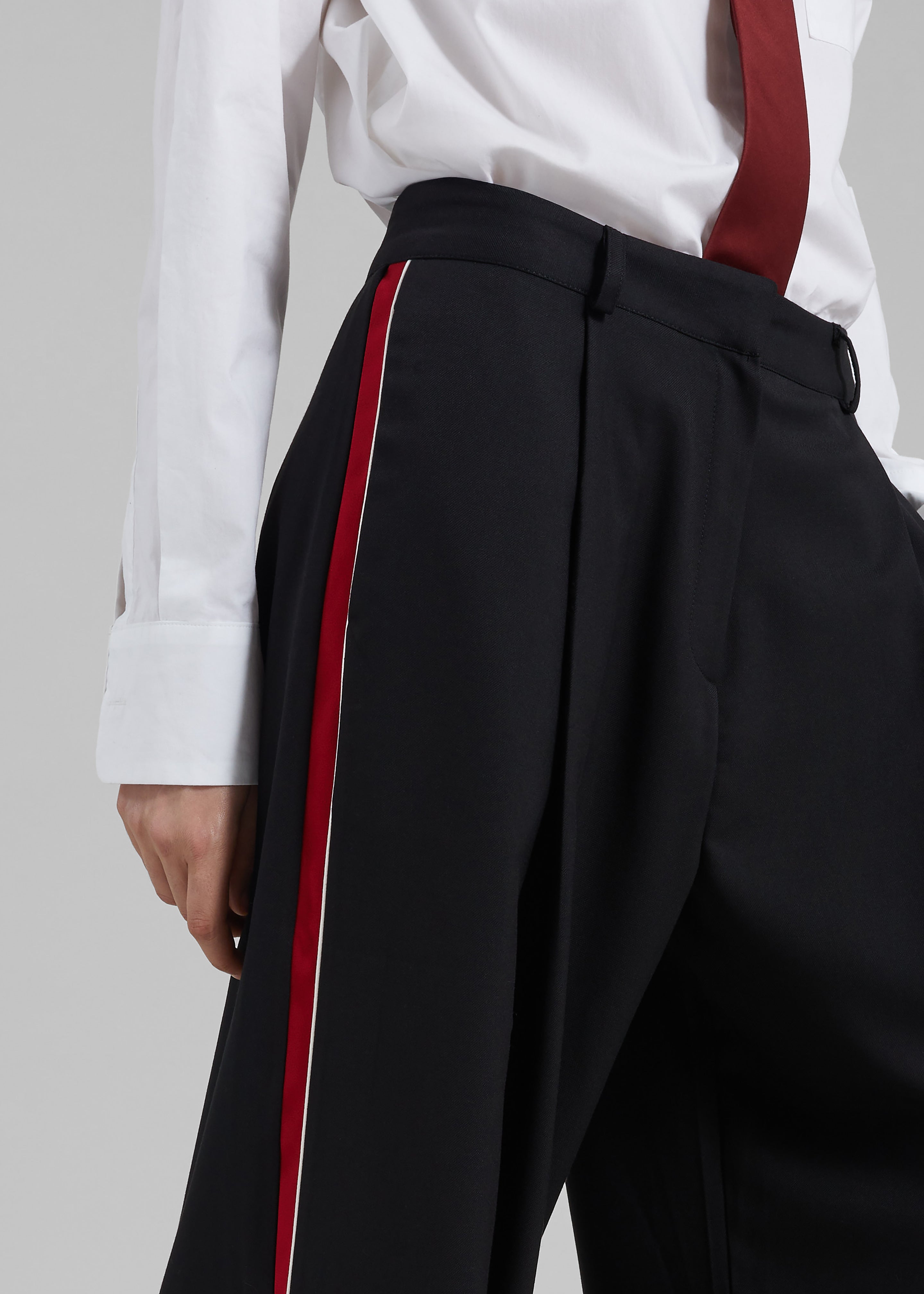 Nairn Contrast Stripe Pants - Black - 5