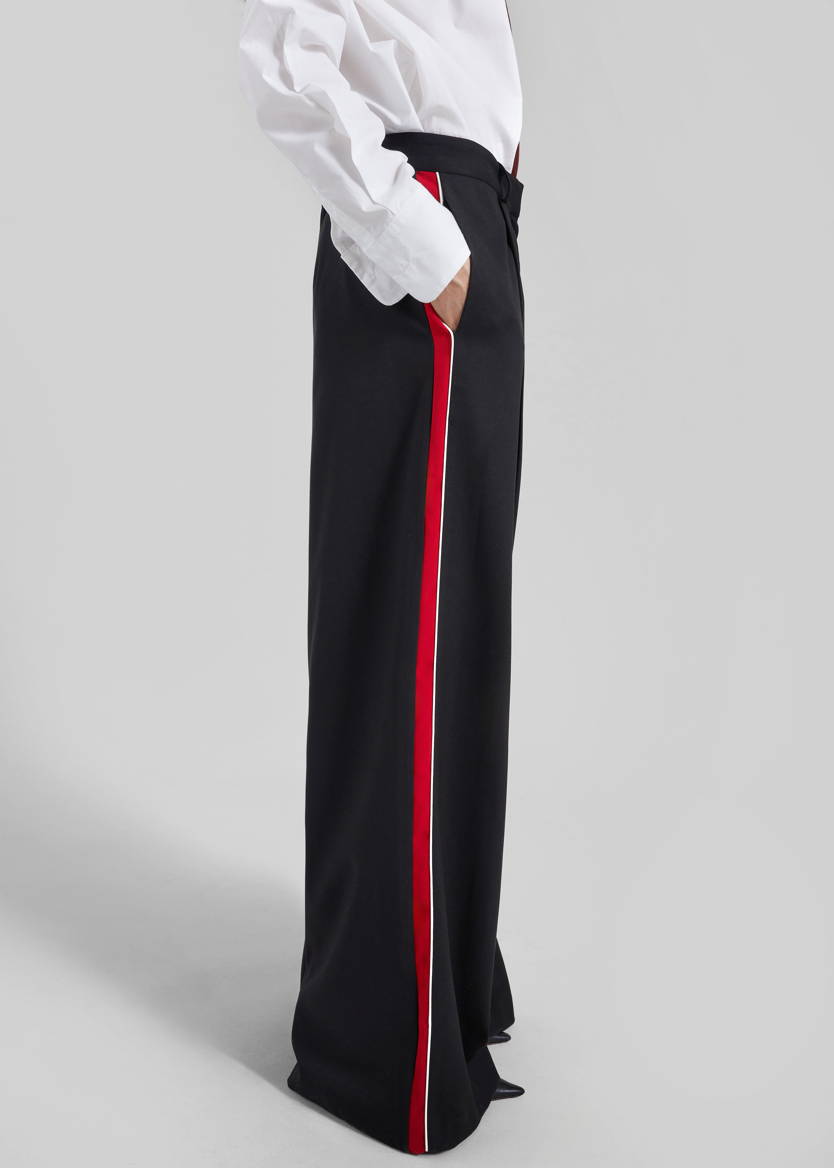 Nairn Contrast Stripe Pants - Black - 7