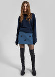 Nancy Embellished Mini Skirt - Blue