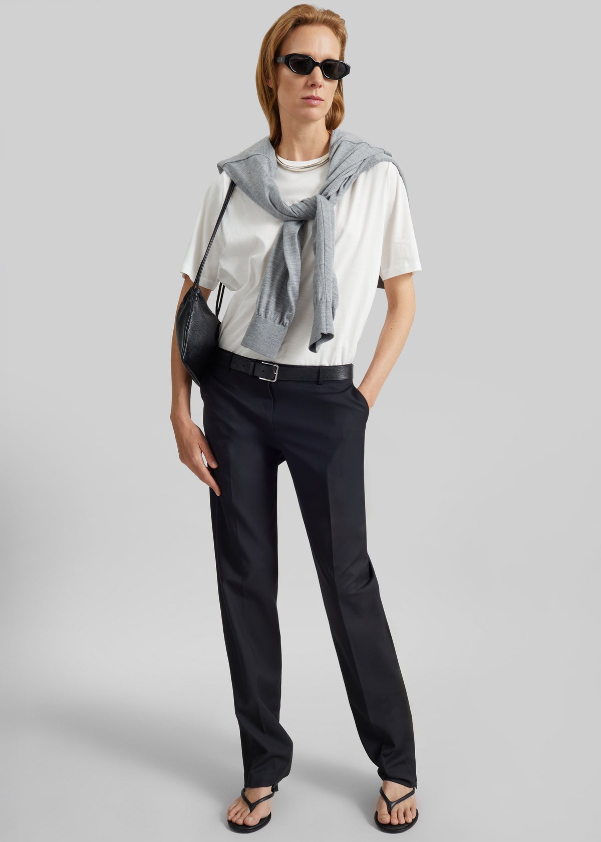 Nantes Straight Trousers - Black - 1