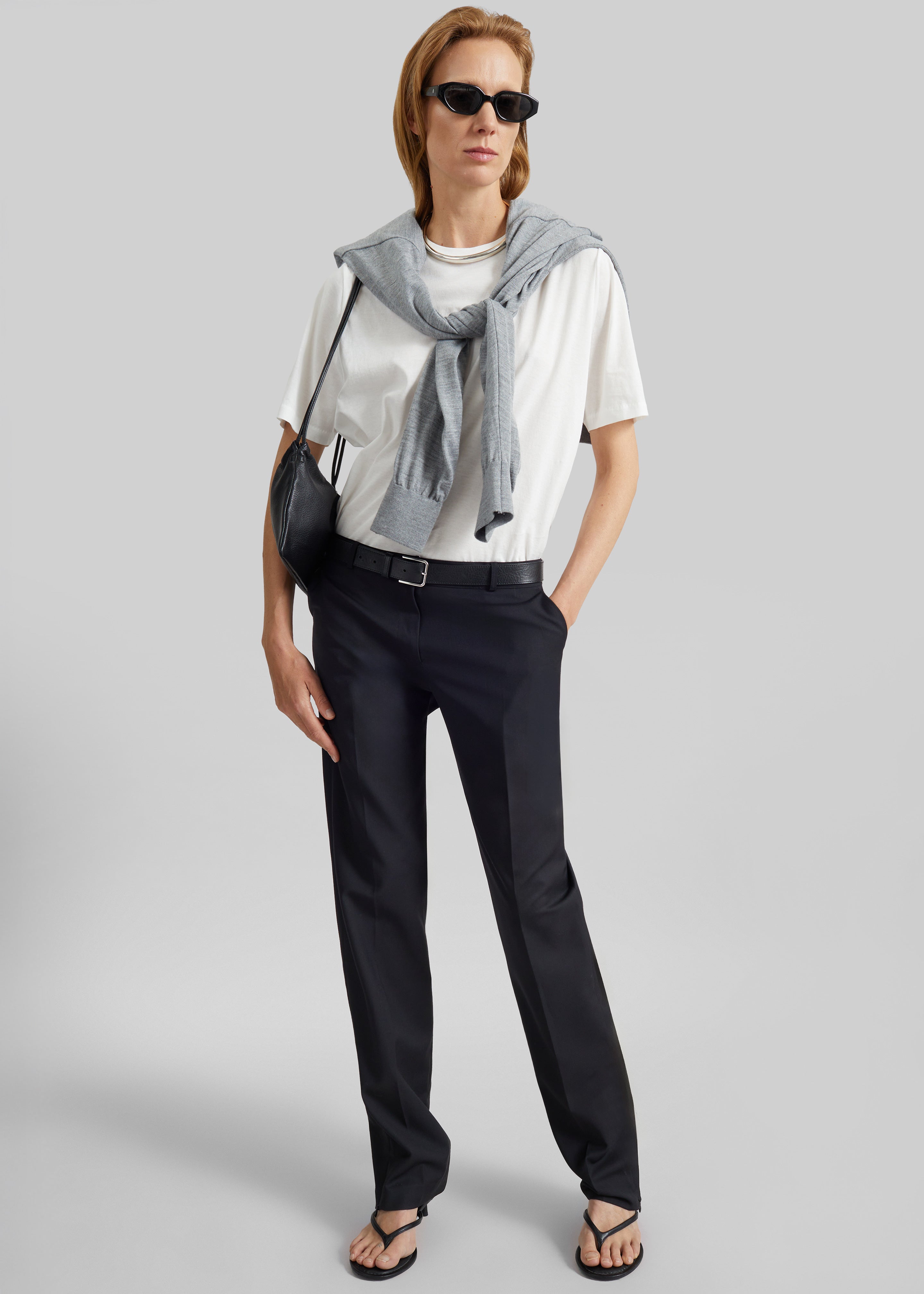 Nantes Straight Trousers - Black - 1