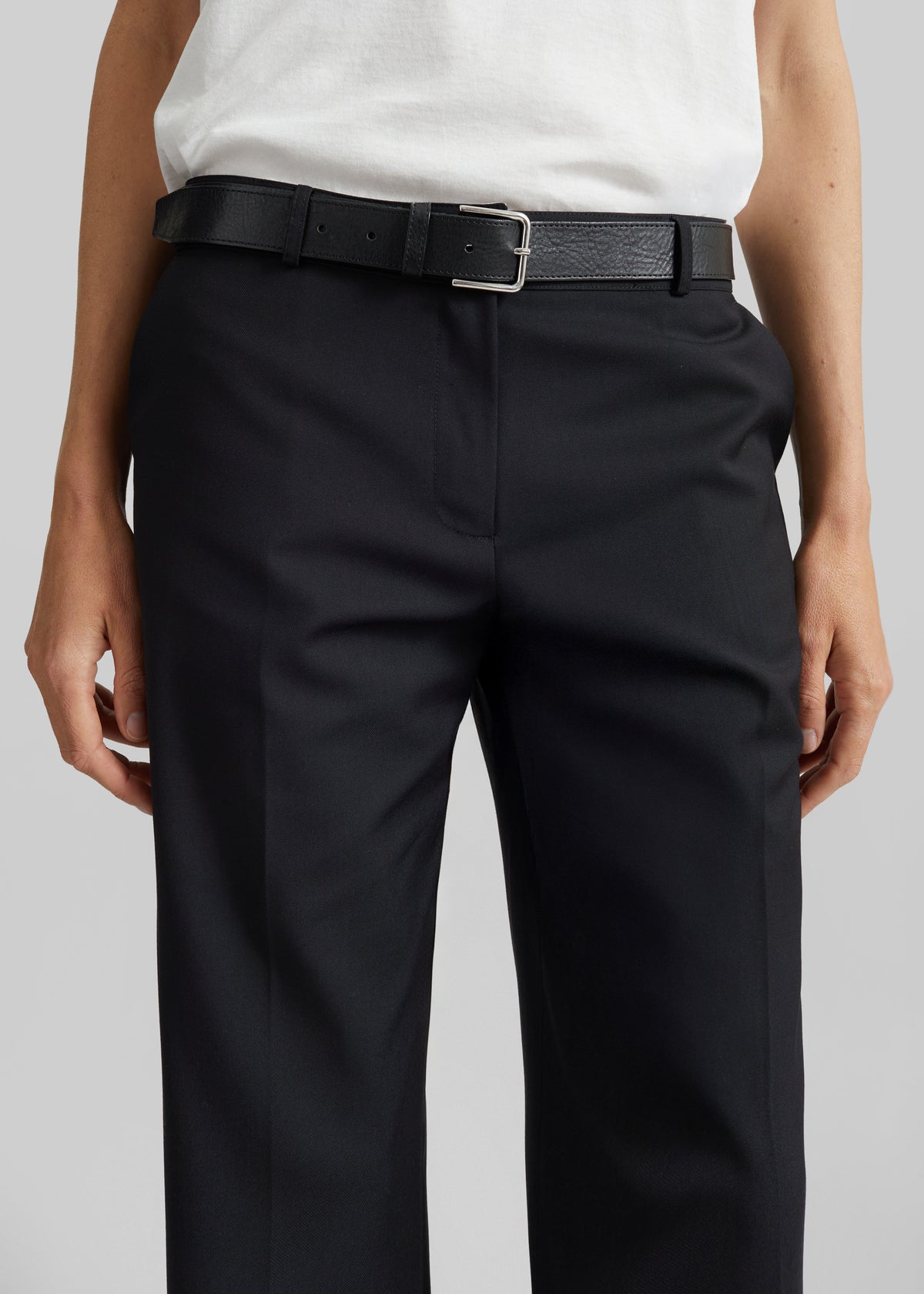 Nantes Straight Trousers - Black - 6