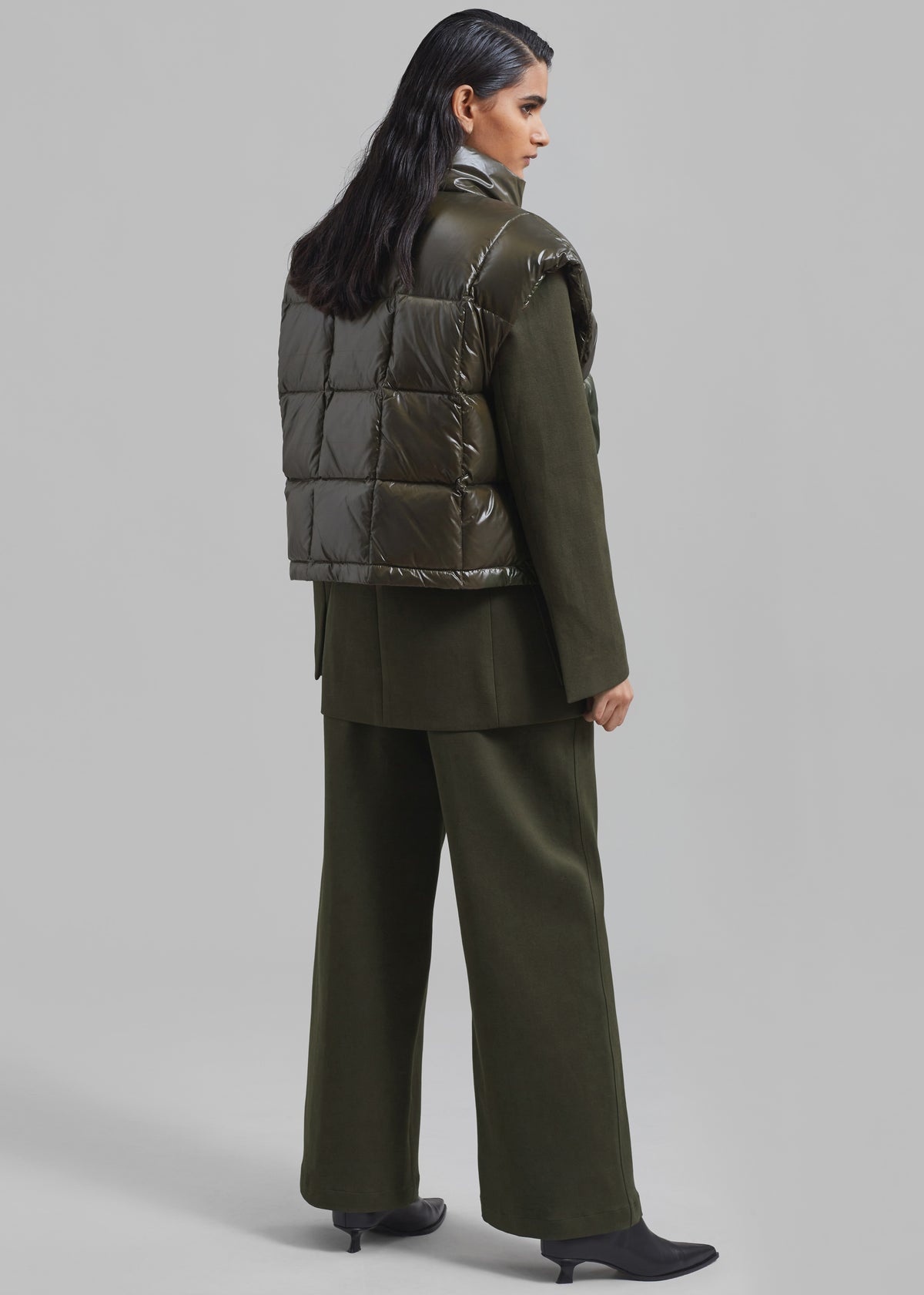Naomi Puffer Vest - Olive - 6