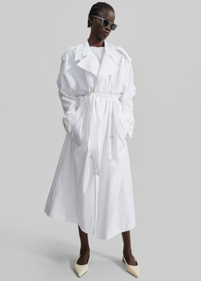 Nara Trench Coat - White