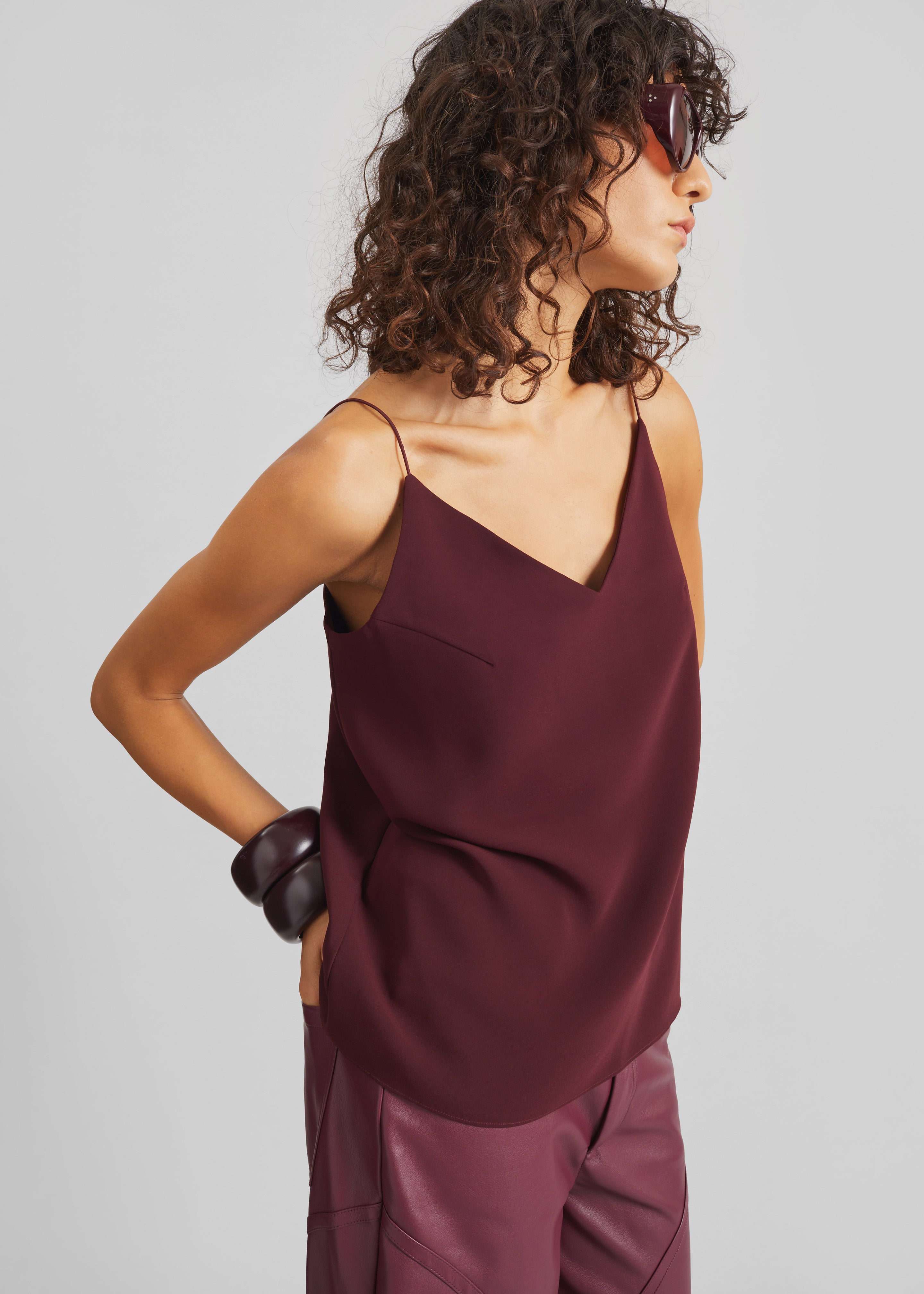 Tessia Boxy Top - Burgundy - 3