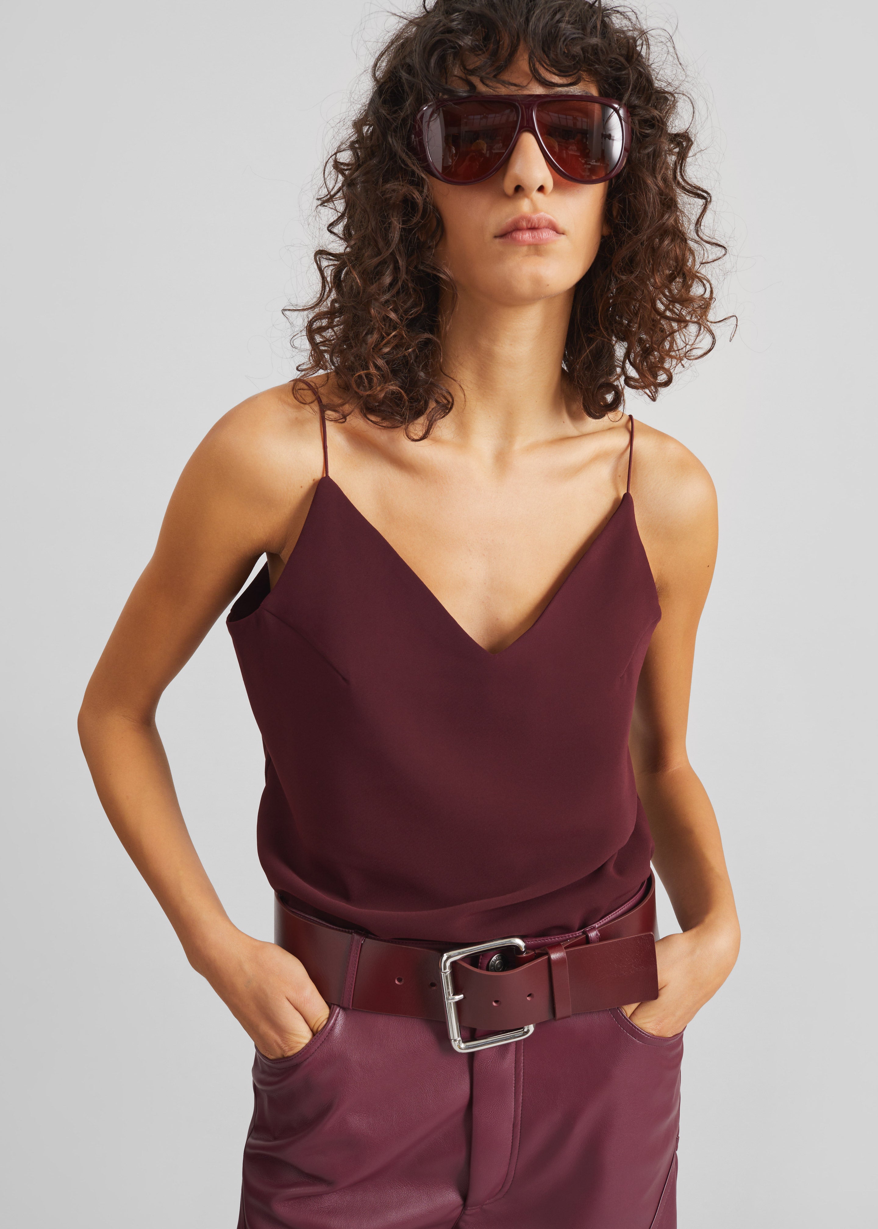 Tessia Boxy Top - Burgundy - 6