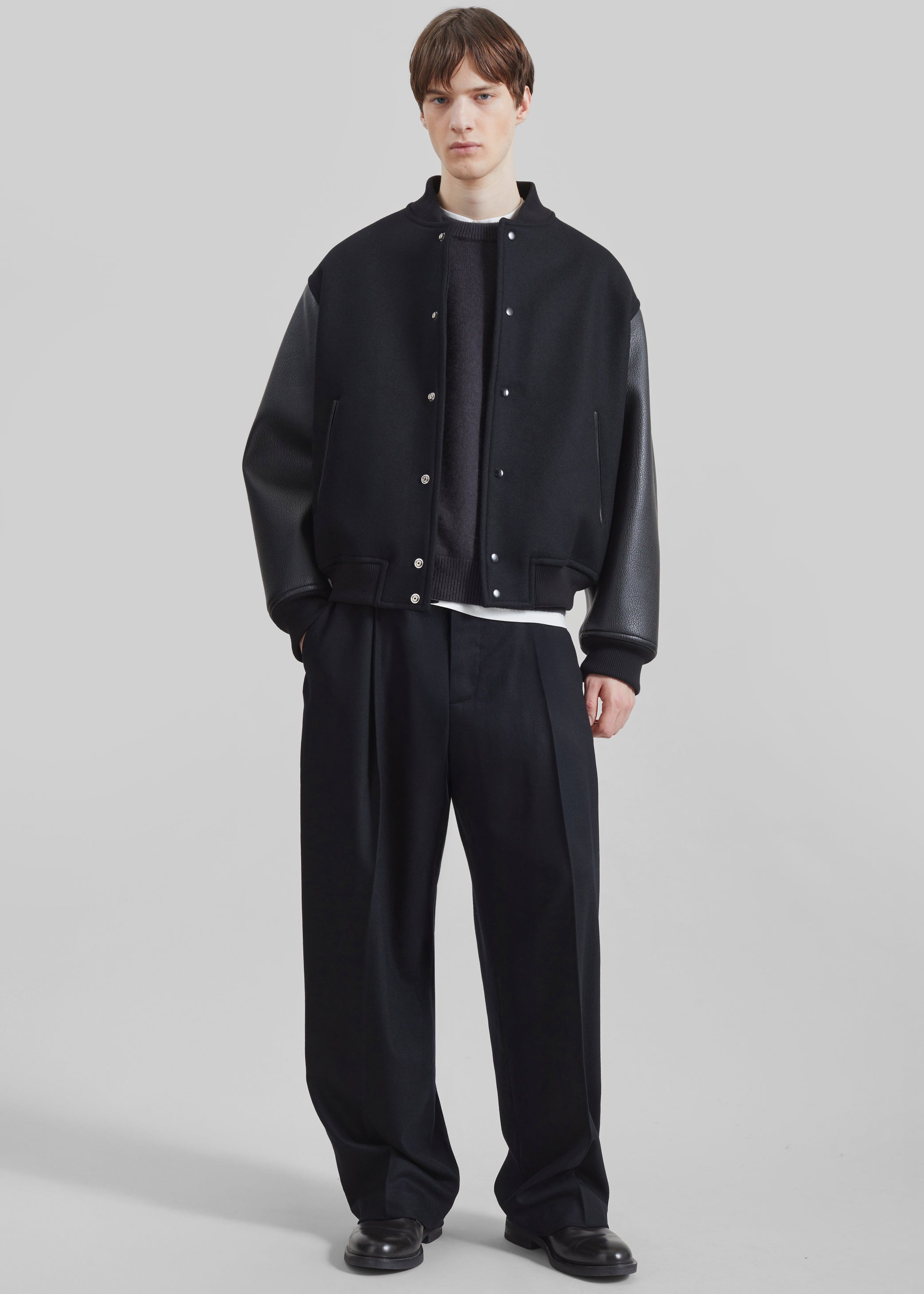 Shop the look image for Kerava Oversized Bomber Jacket - Black