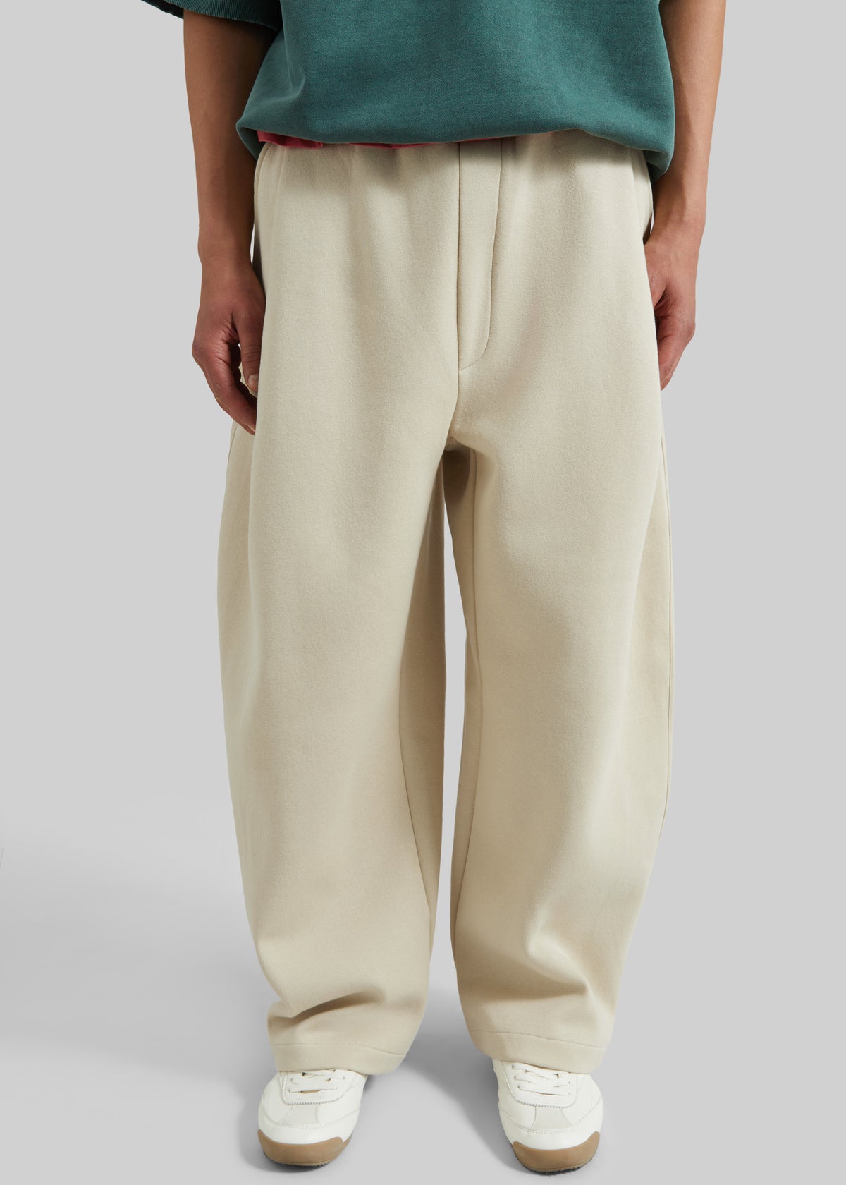 Nas Barrel Leg Sweatpants - Beige - 2