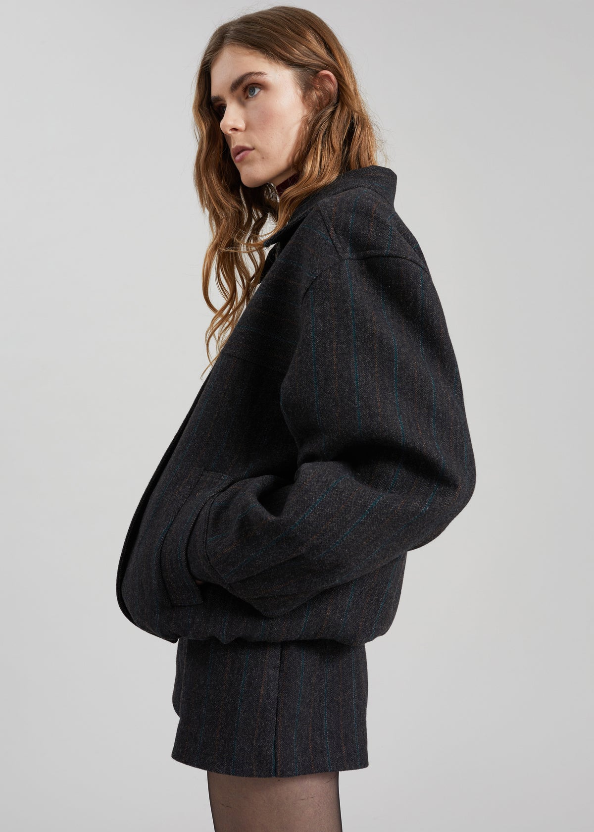 Natick Blouson Jacket - Charcoal Multi Stripe - 6