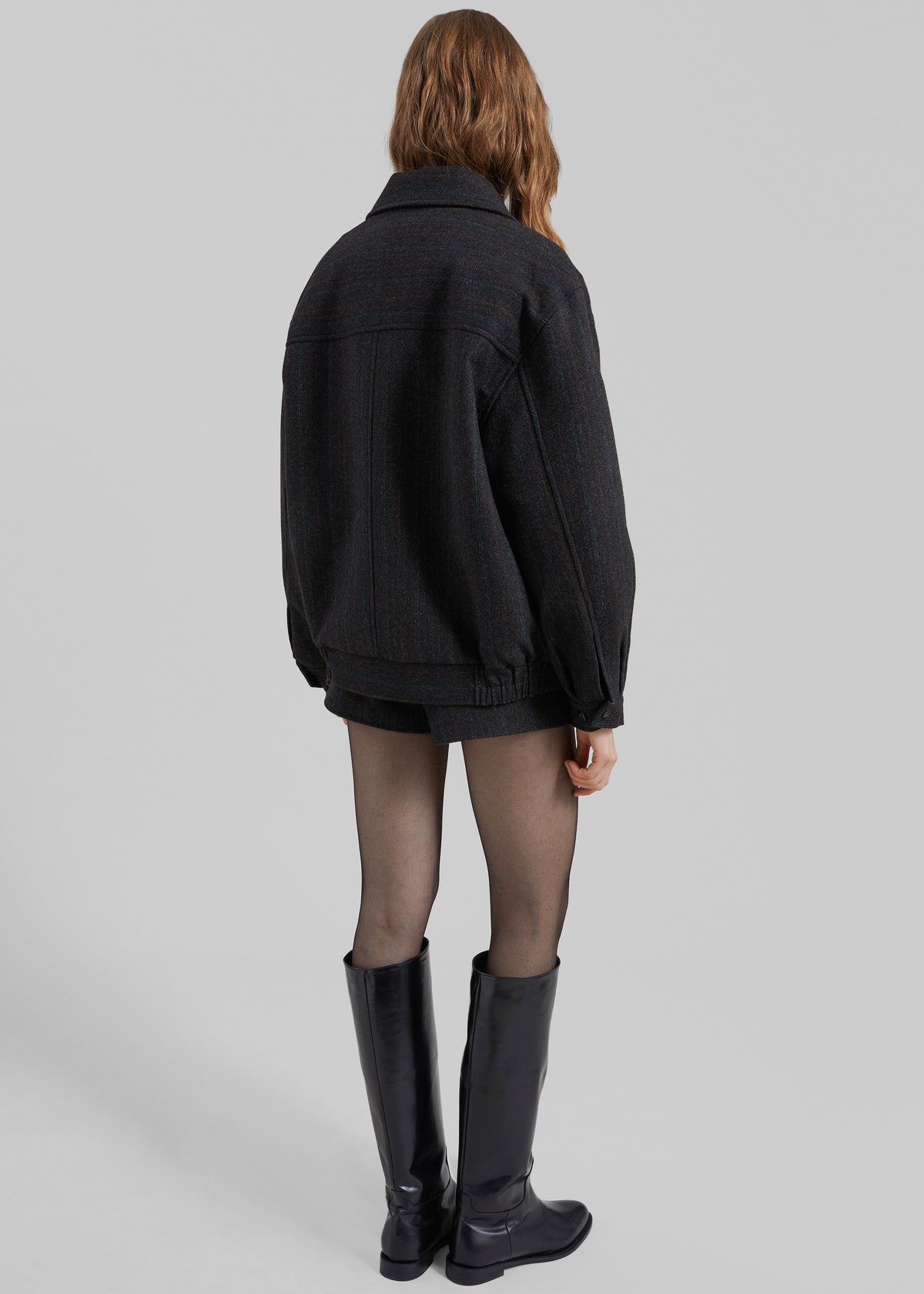 Natick Blouson Jacket - Charcoal Multi Stripe - 8