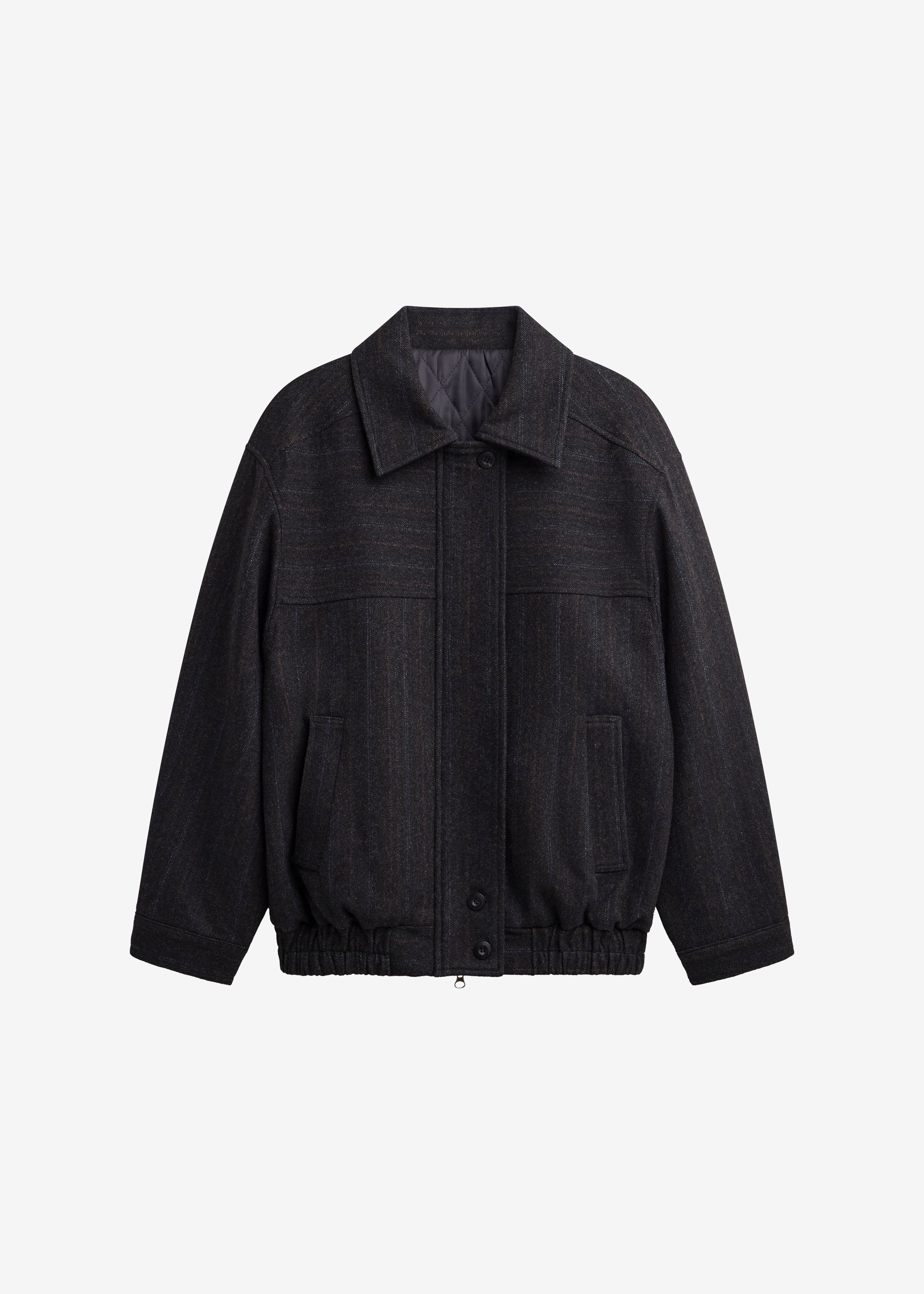 Natick Blouson Jacket - Charcoal Multi Stripe – The Frankie Shop