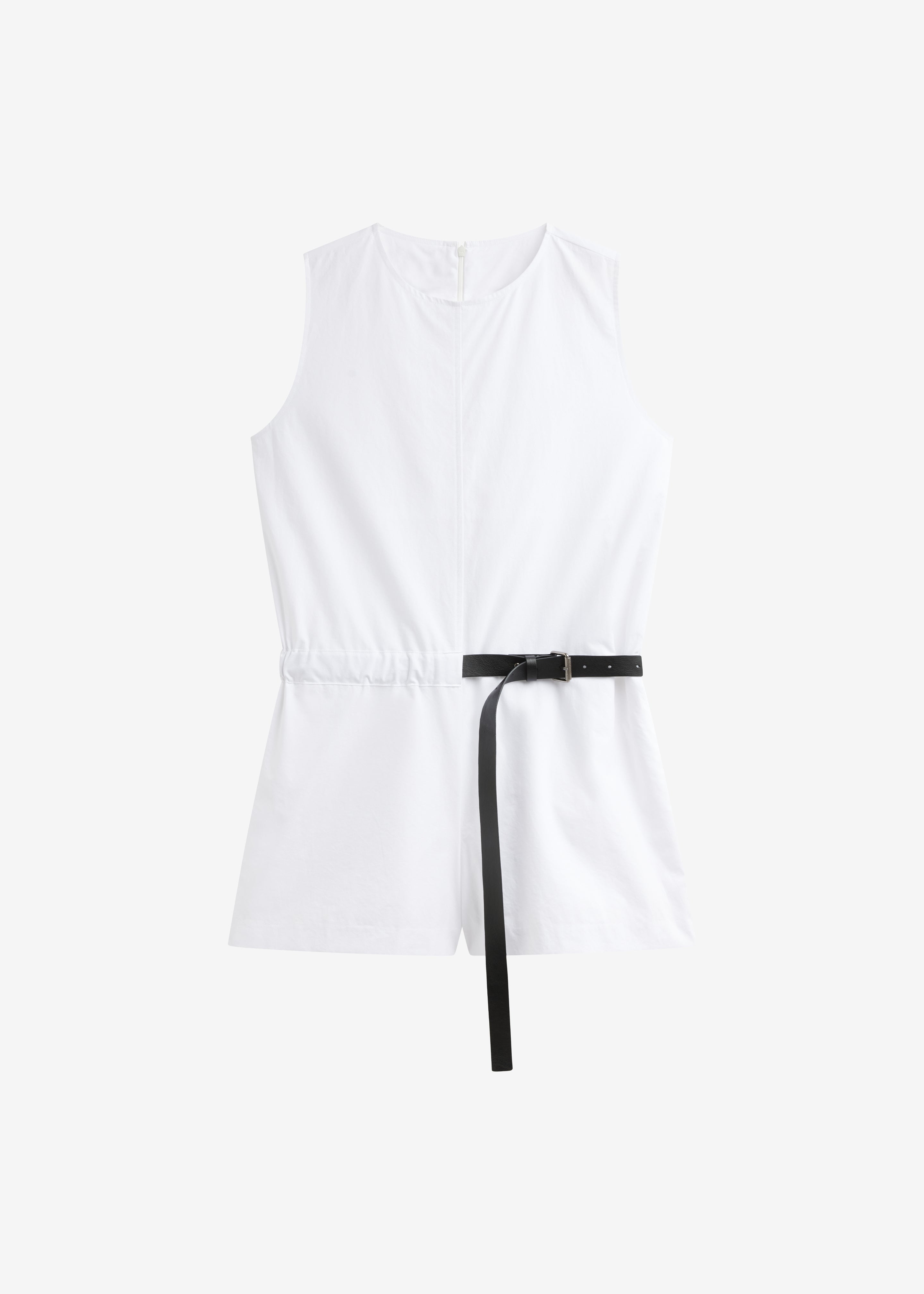 Naxos Belted Romper - White - 7