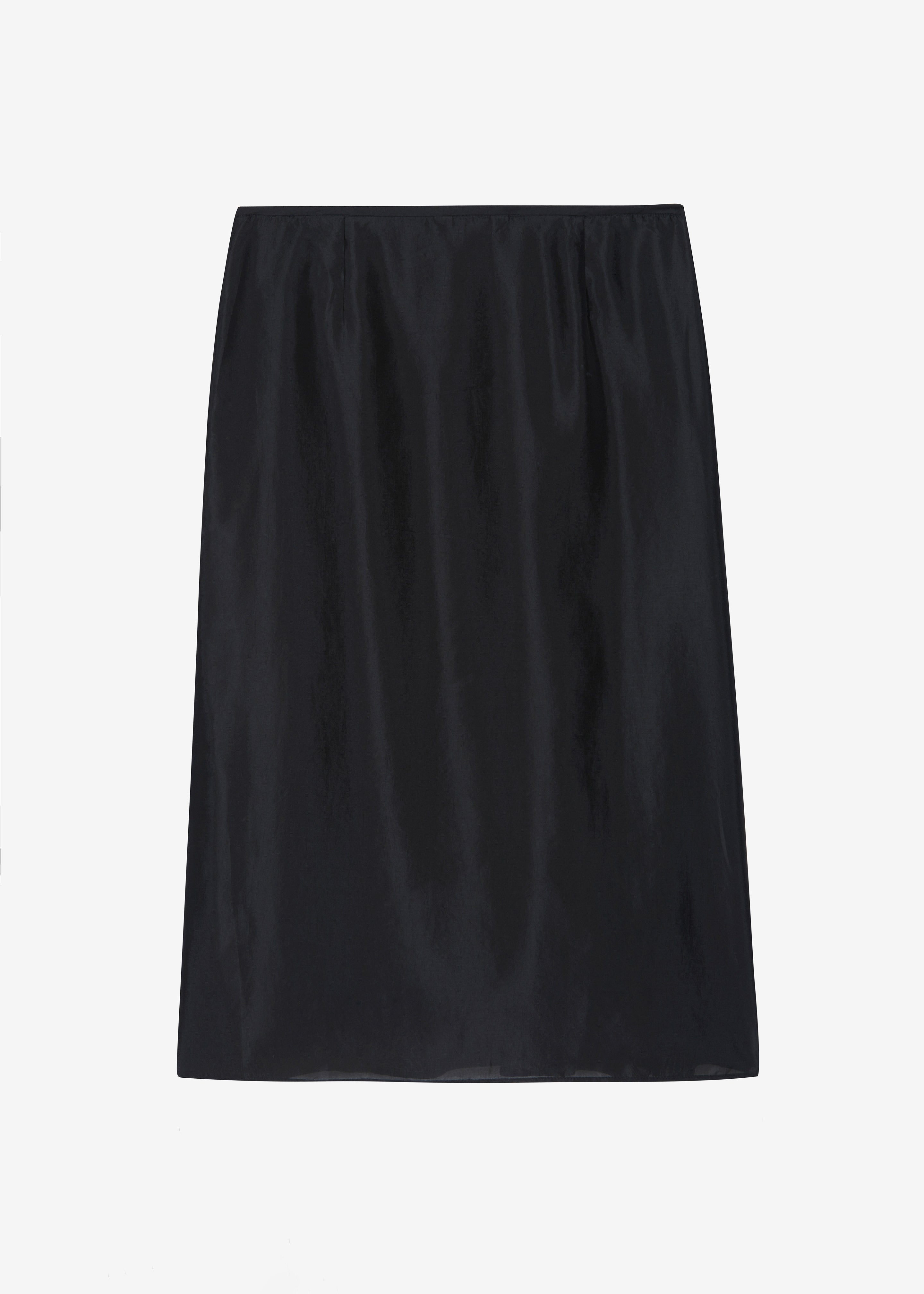 Naya Sheer Organza Midi Skirt - Black - 8