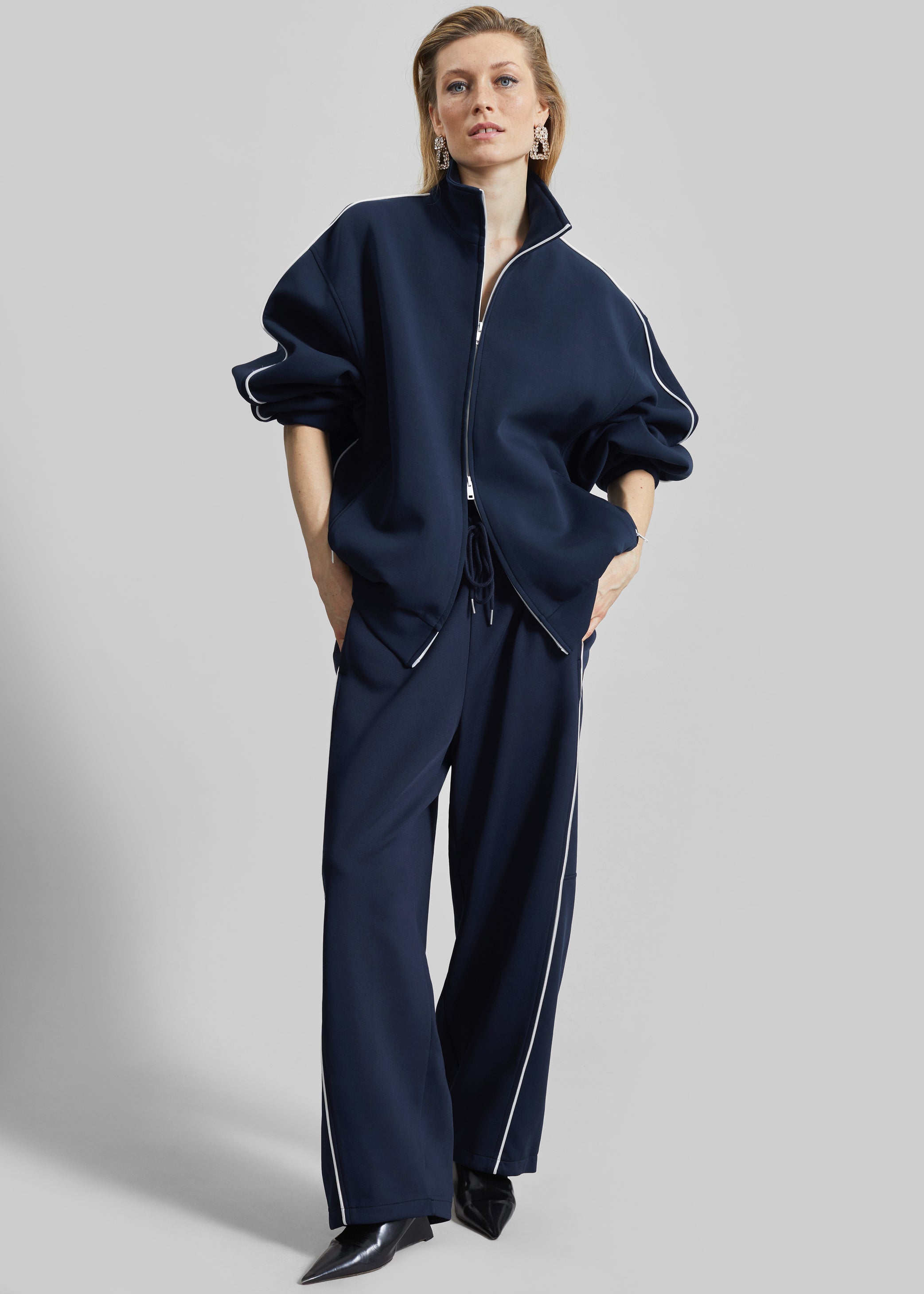 Shop the look image for Nayen Zip-Up Jacket - Navy