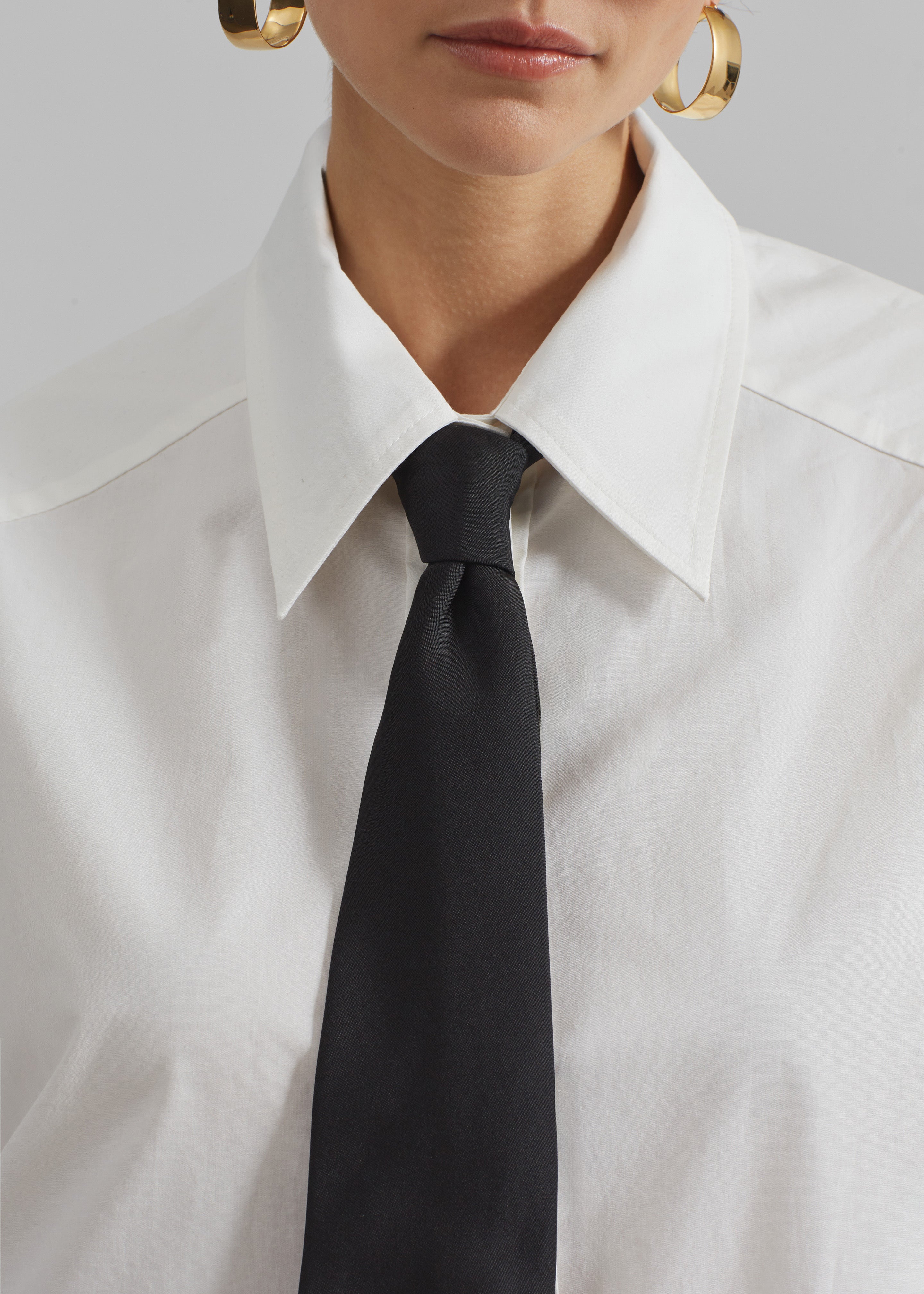 Nea Silk Tie - Black - 4