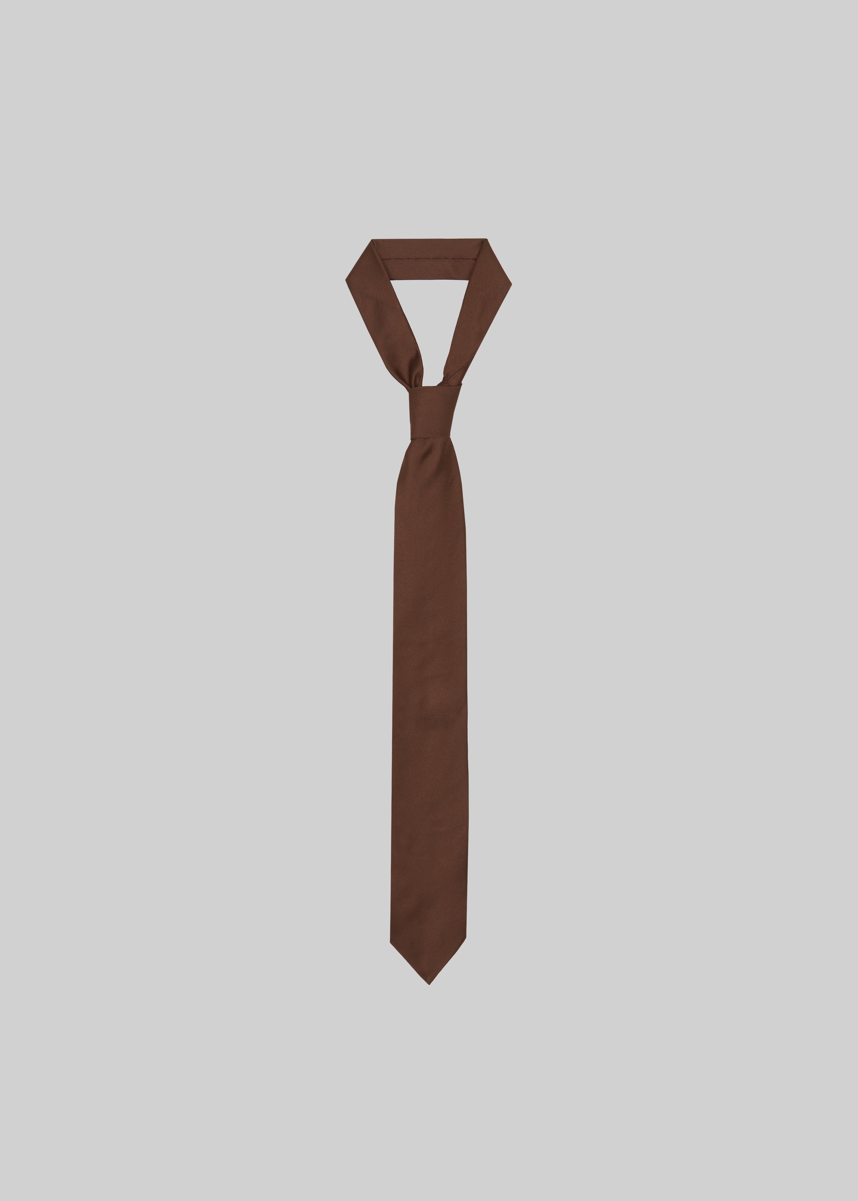 Nea Silk Tie - Brown - 1