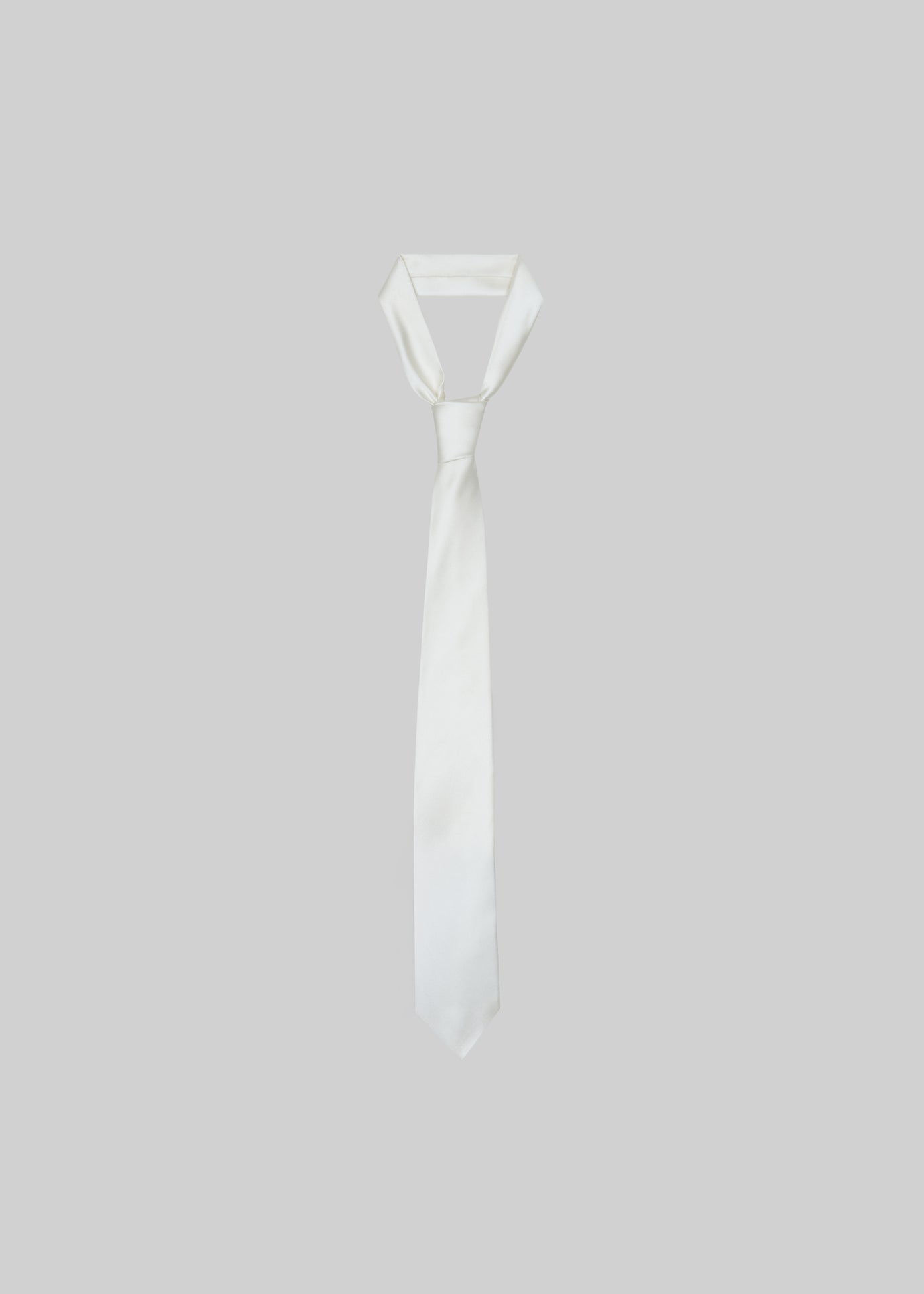 Nea Silk Tie - White - 1