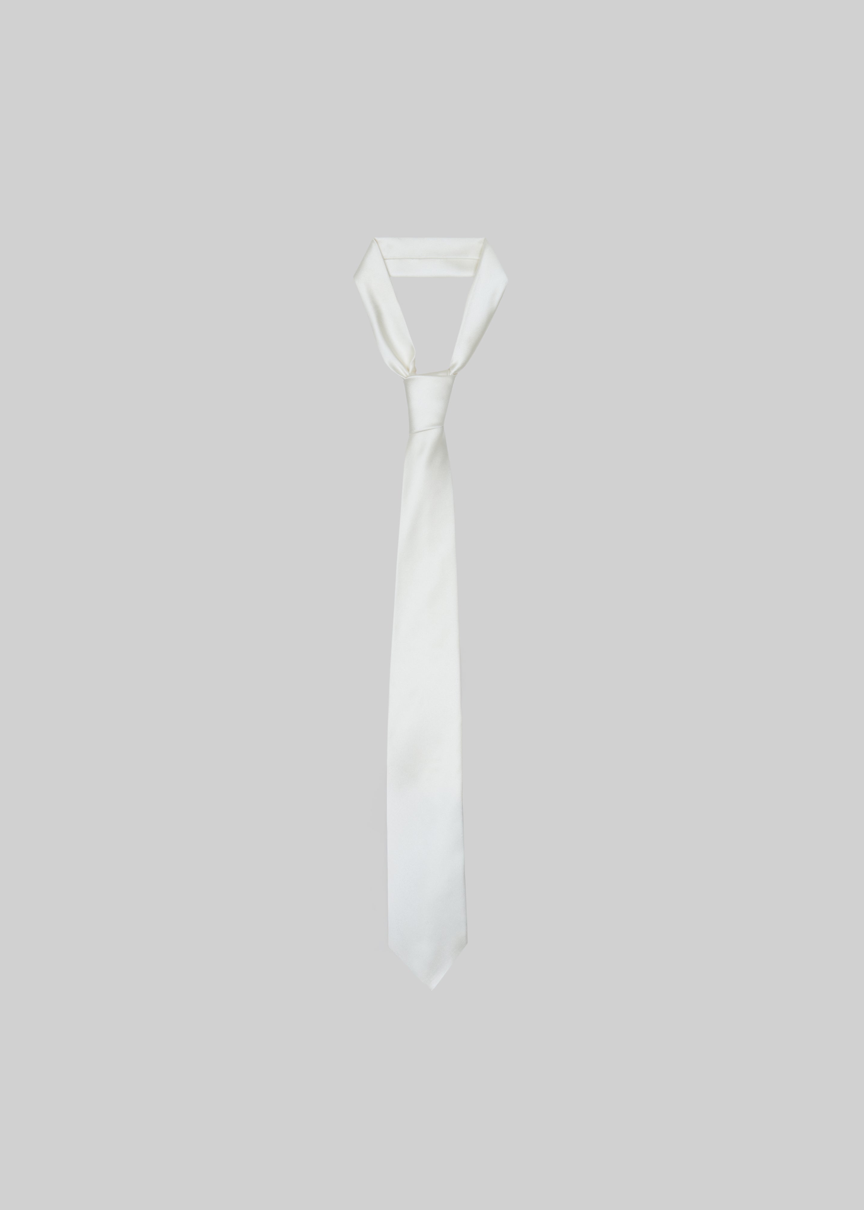 Nea Silk Tie - White - 2