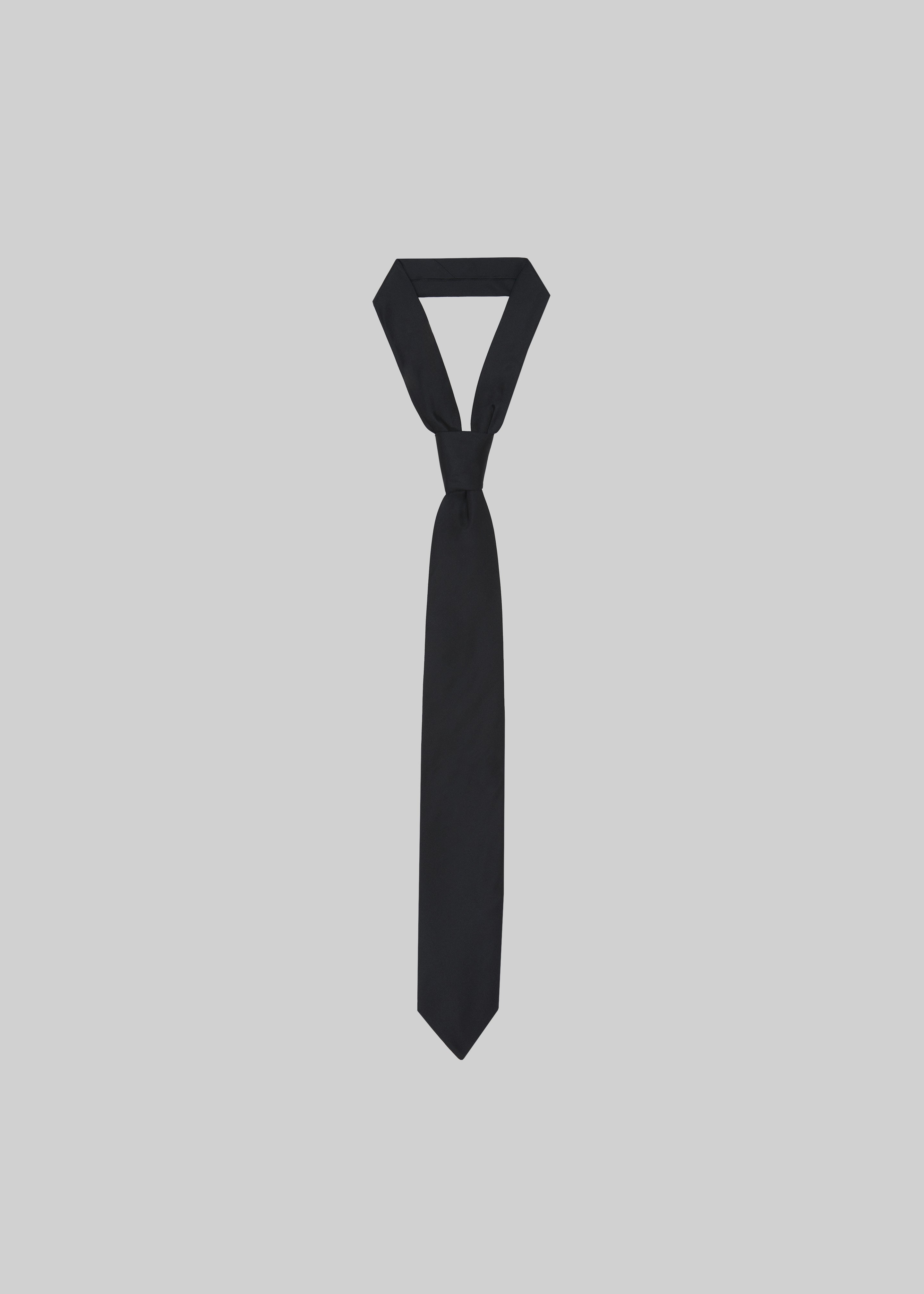 Nea Silk Tie - Black - 2