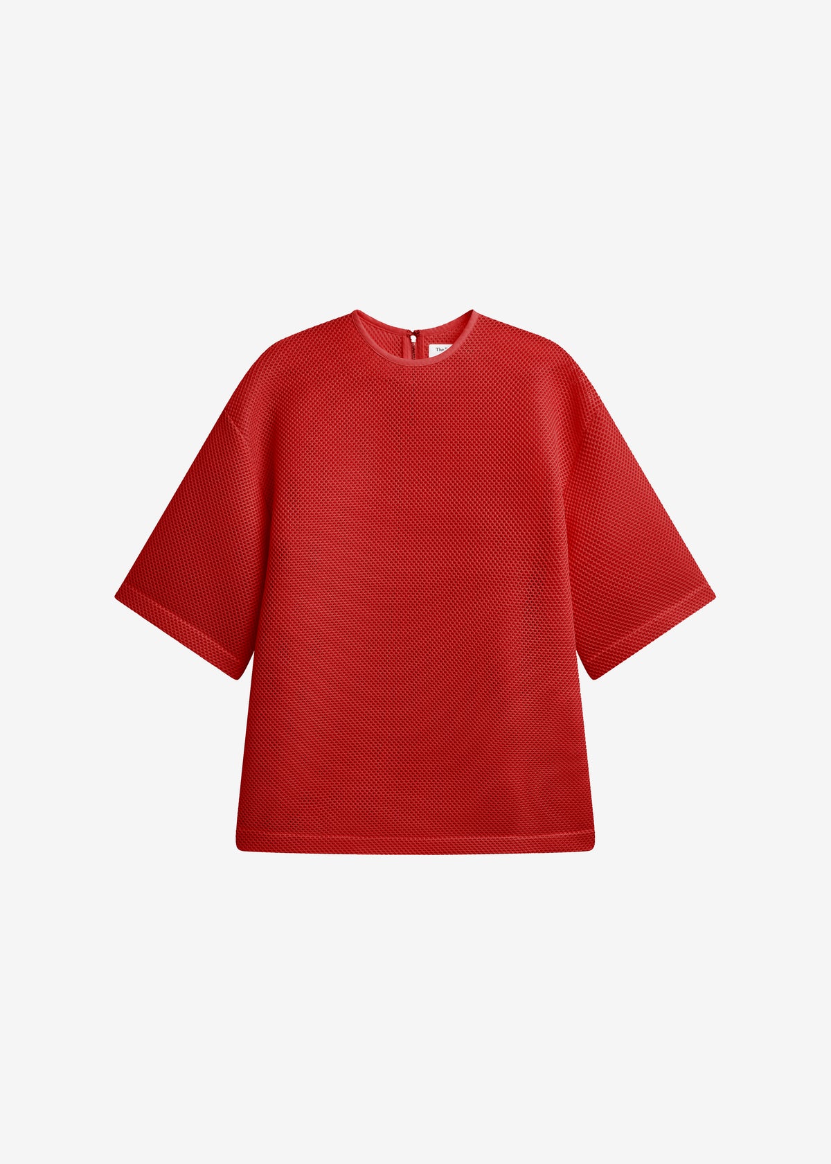 Nela Mesh Boxy T-Shirt - Red - 13