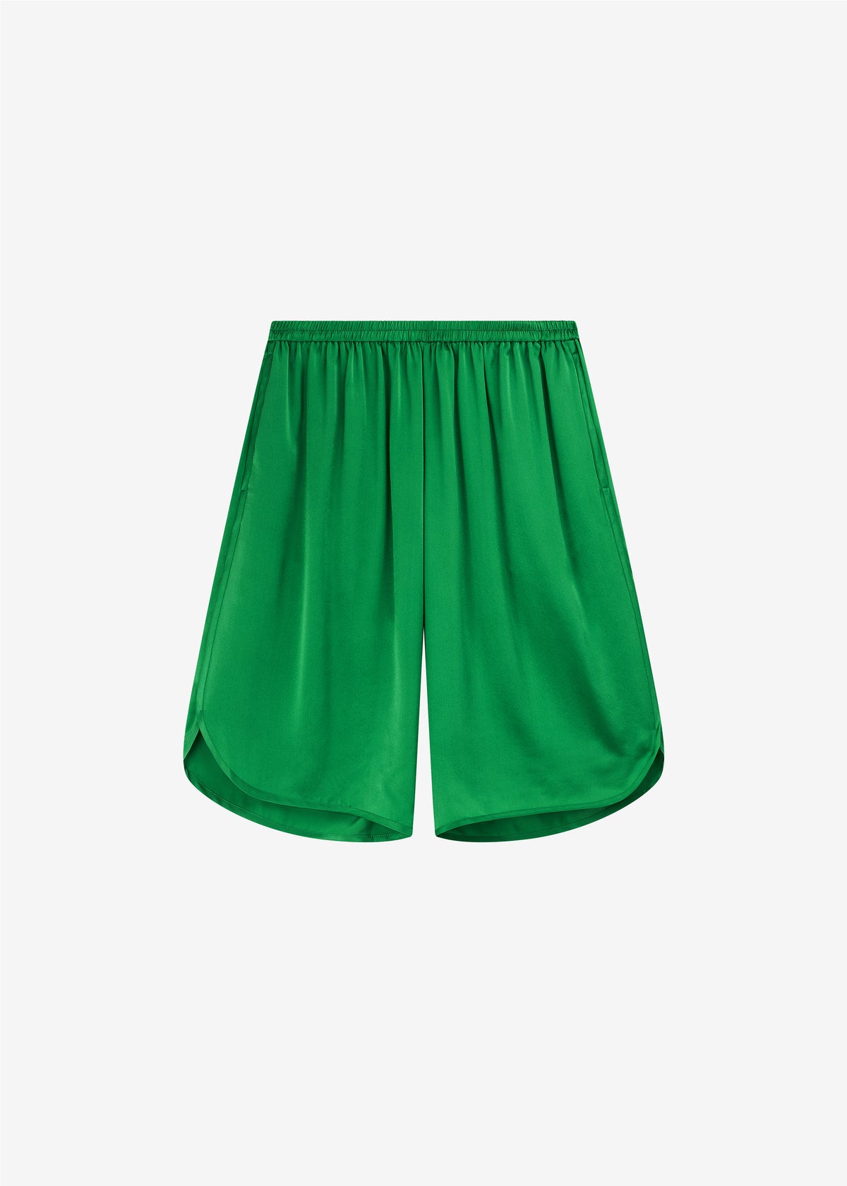 Nelis Silk Bermuda Shorts - Kelly Green - 10