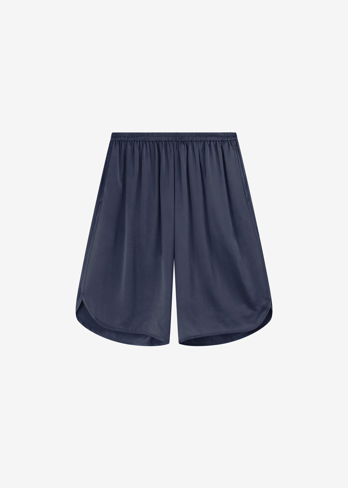 Nelis Silk Bermuda Shorts - Navy - 10