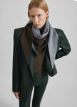 Nella Reversible Scarf - Dark Olive/Grey
