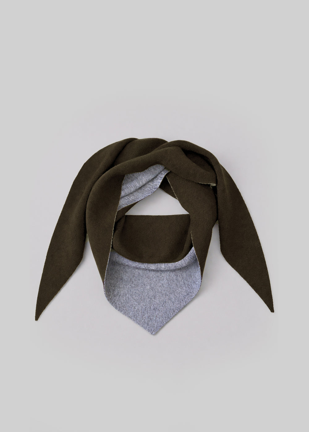 Nella Reversible Scarf - Dark Olive/Grey - 1