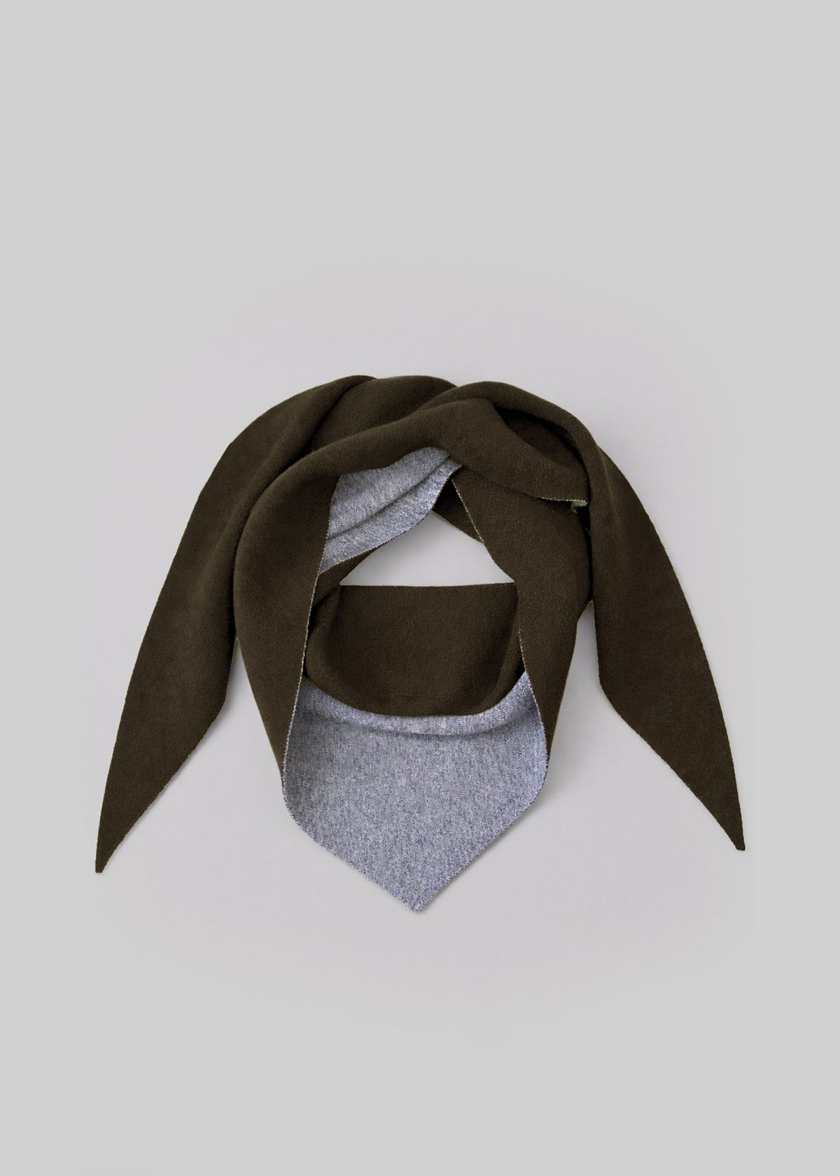 Nella Reversible Scarf - Dark Olive/Grey