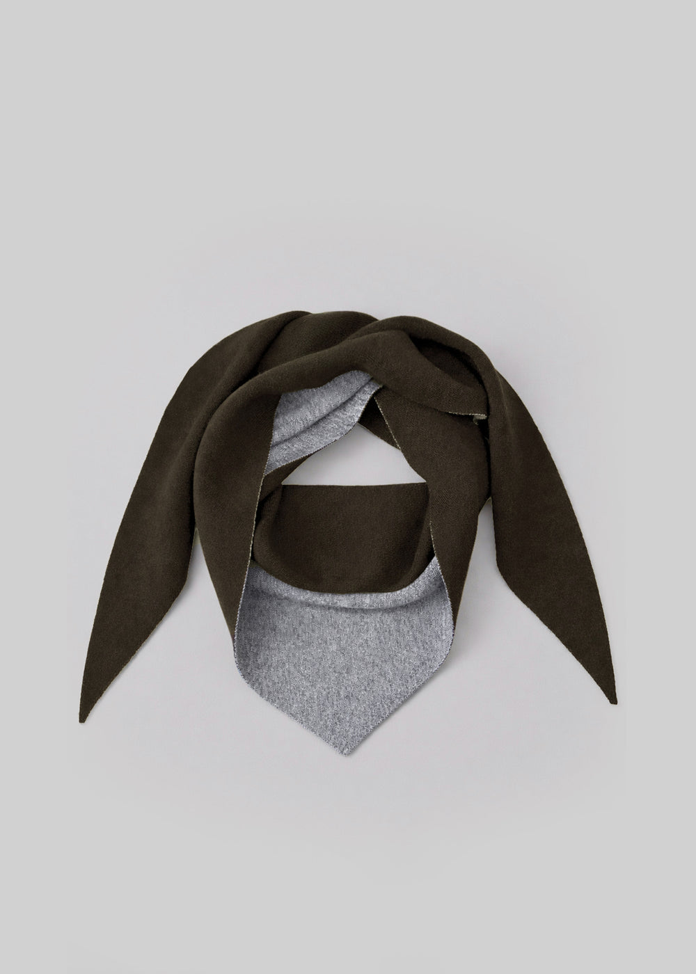 Nella Reversible Scarf - Dark Olive/Grey - 1