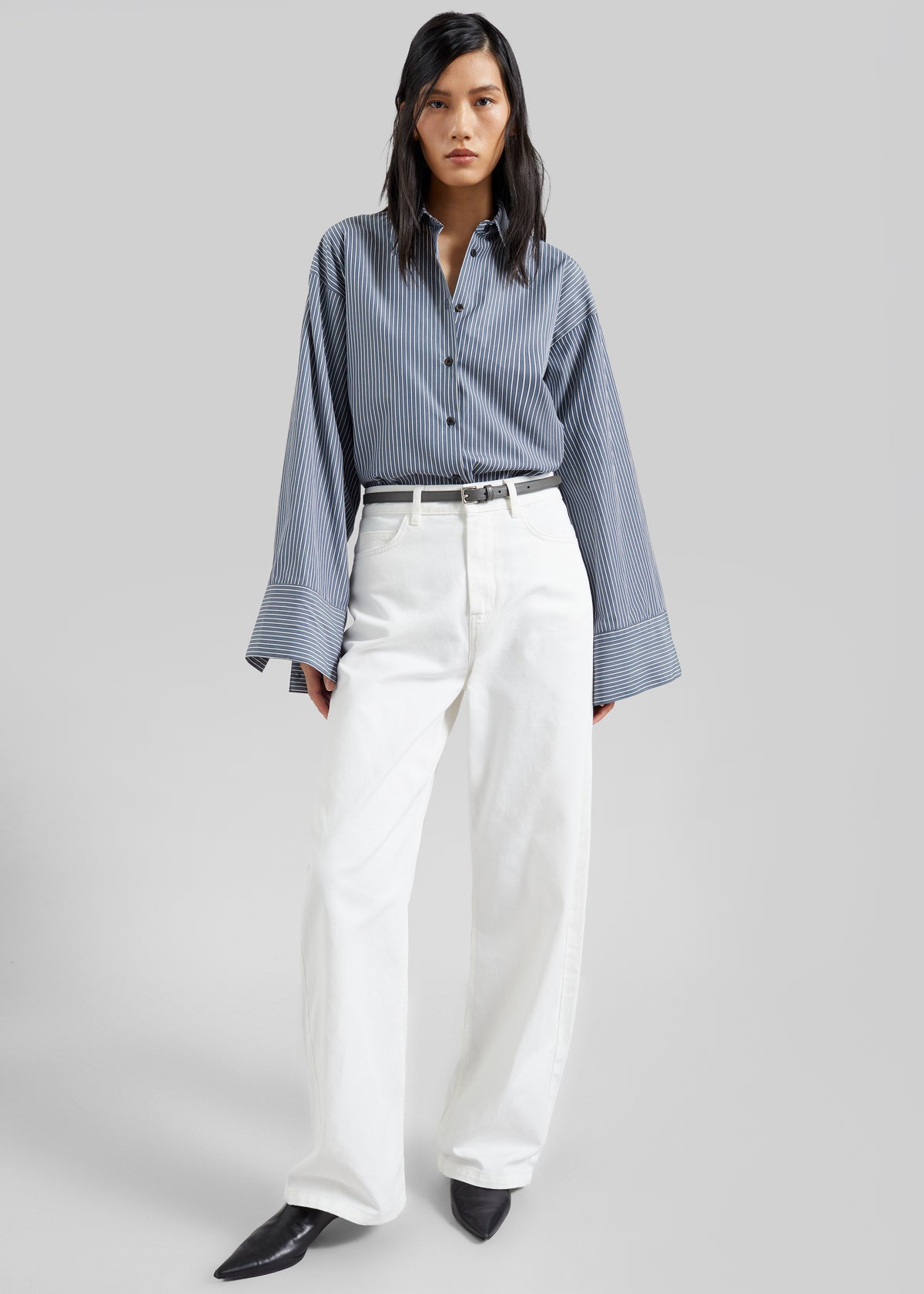 Nelton Barrel Leg Jeans - White - 8