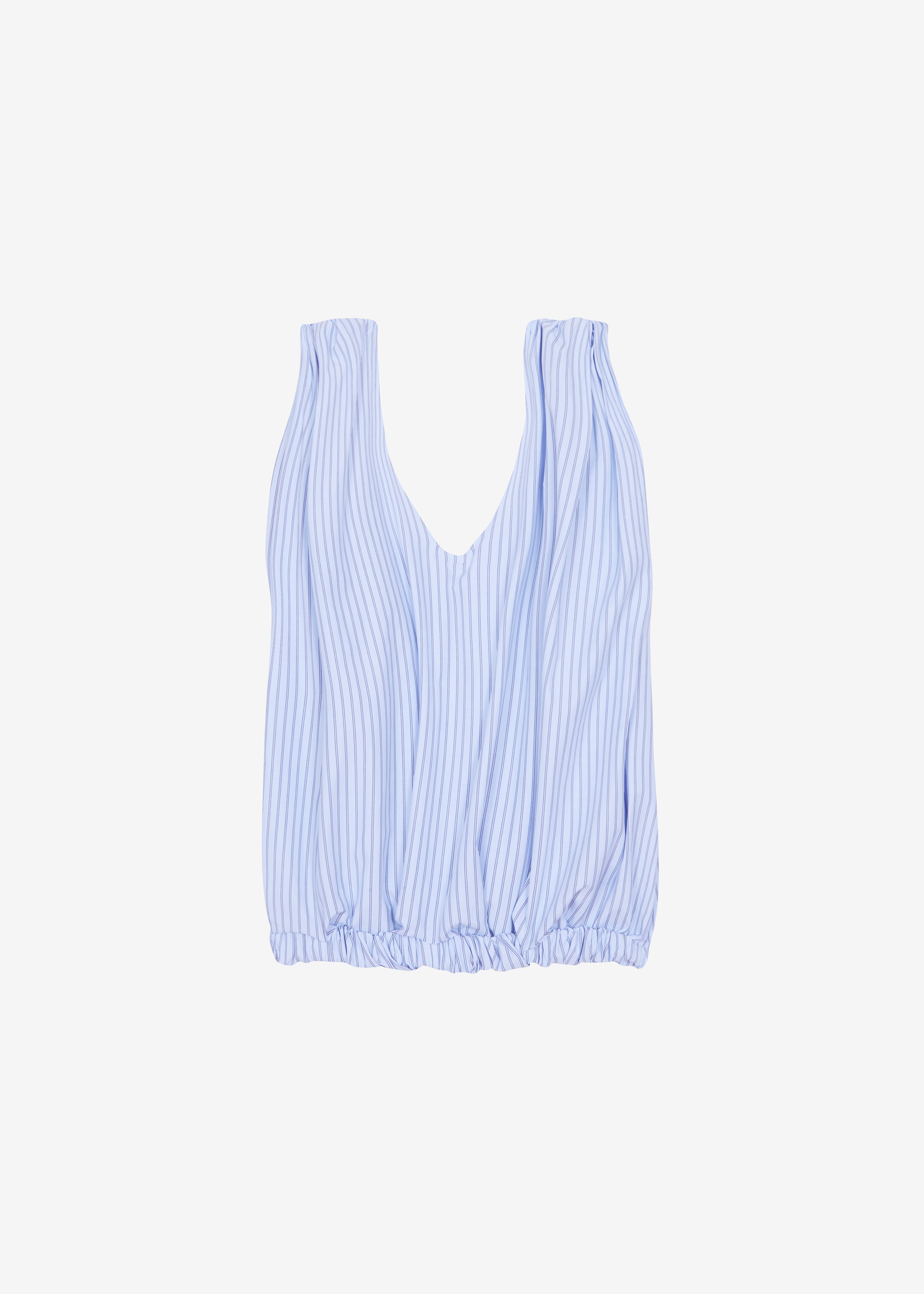 Nema Twisted Balloon Top - Blue Stripe - 8