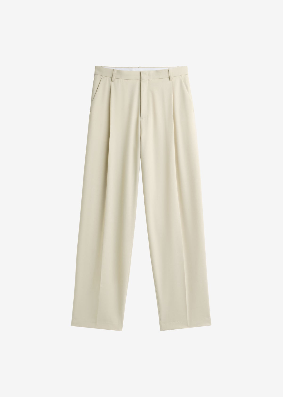 Neria Pleated Trousers - Light Beige - 7
