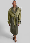 Nesso Two-Tone Trench Coat - Green Combo