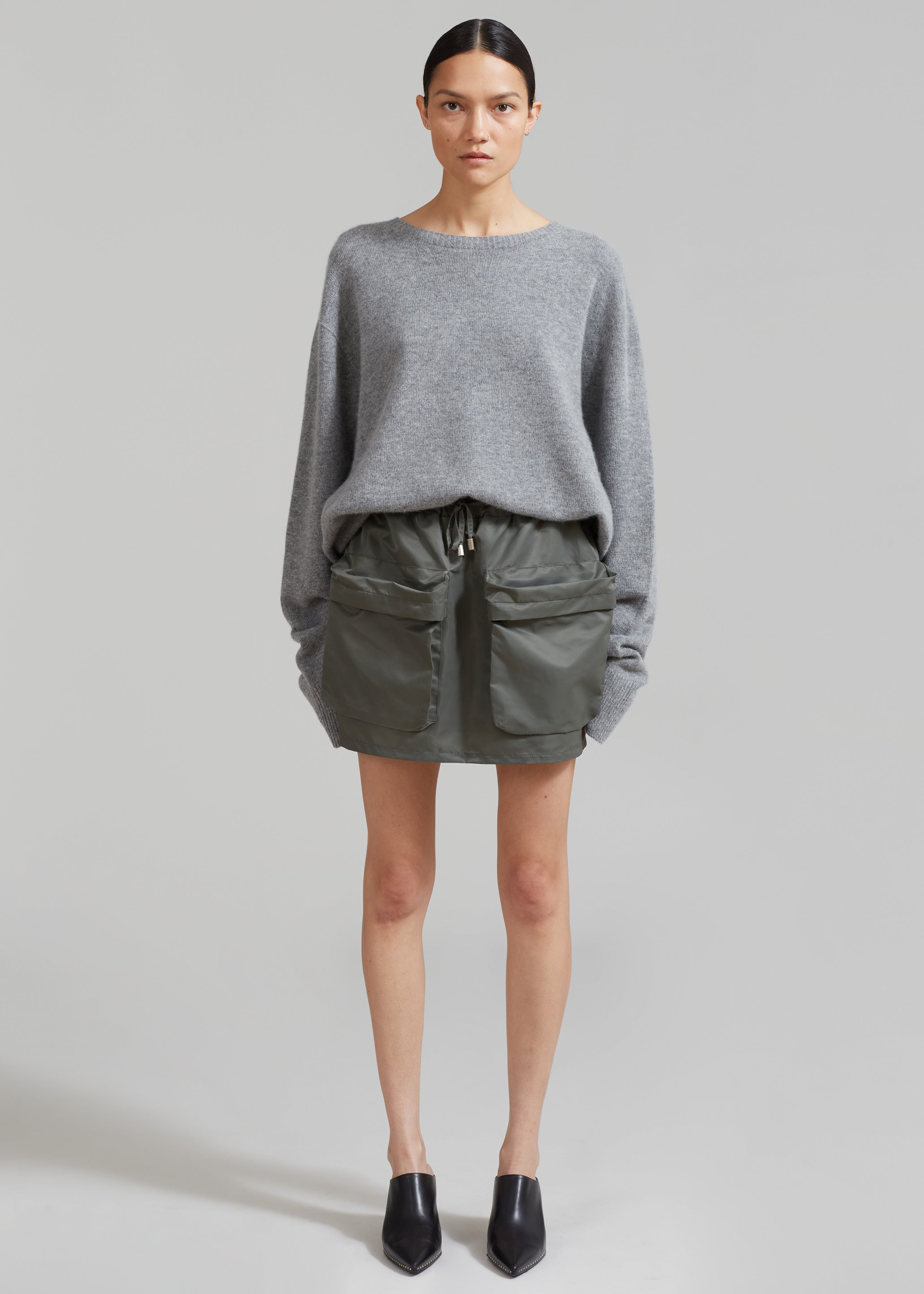 Neta Pocket Mini Skirt - Olive - 5