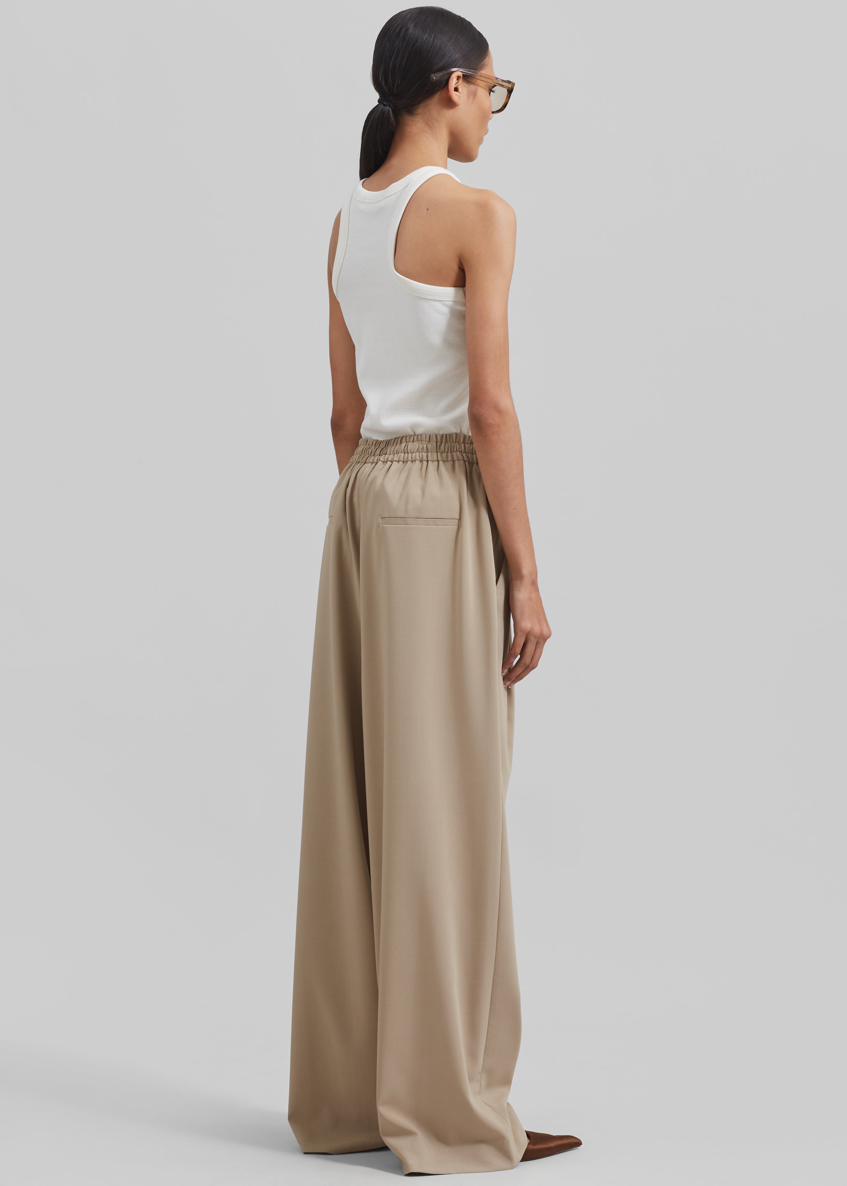 Neva Wide Trousers - Beige - 13