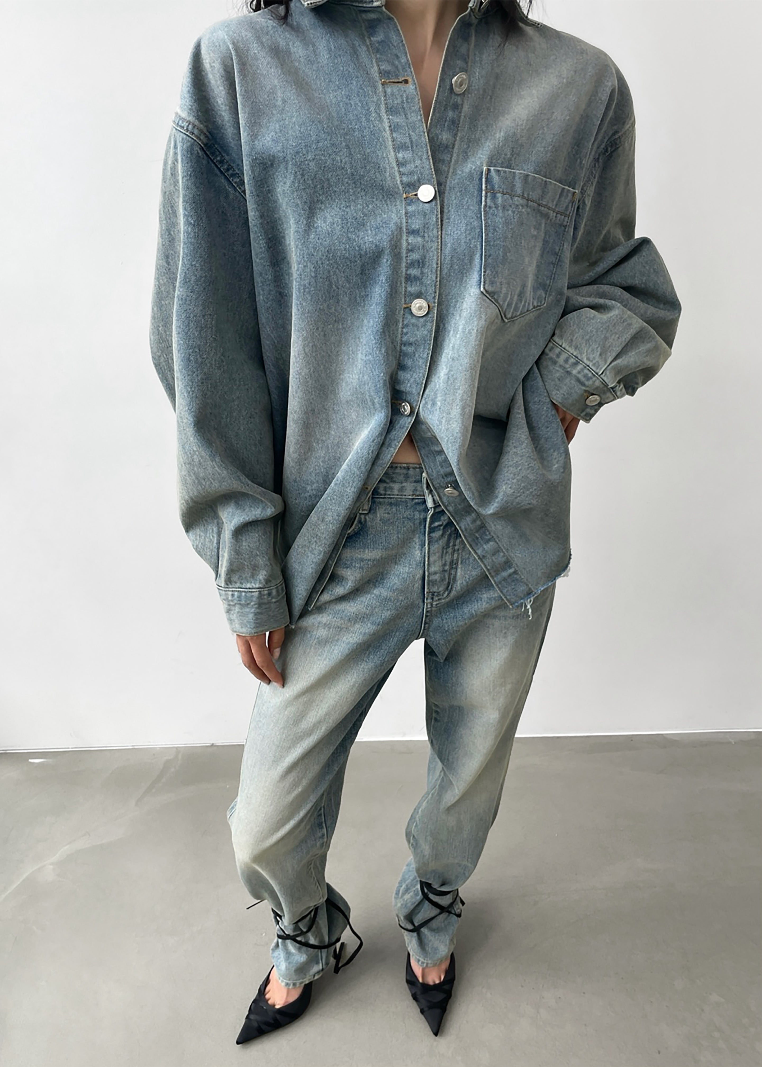 Nevada Denim Shirt - Light Wash - 9