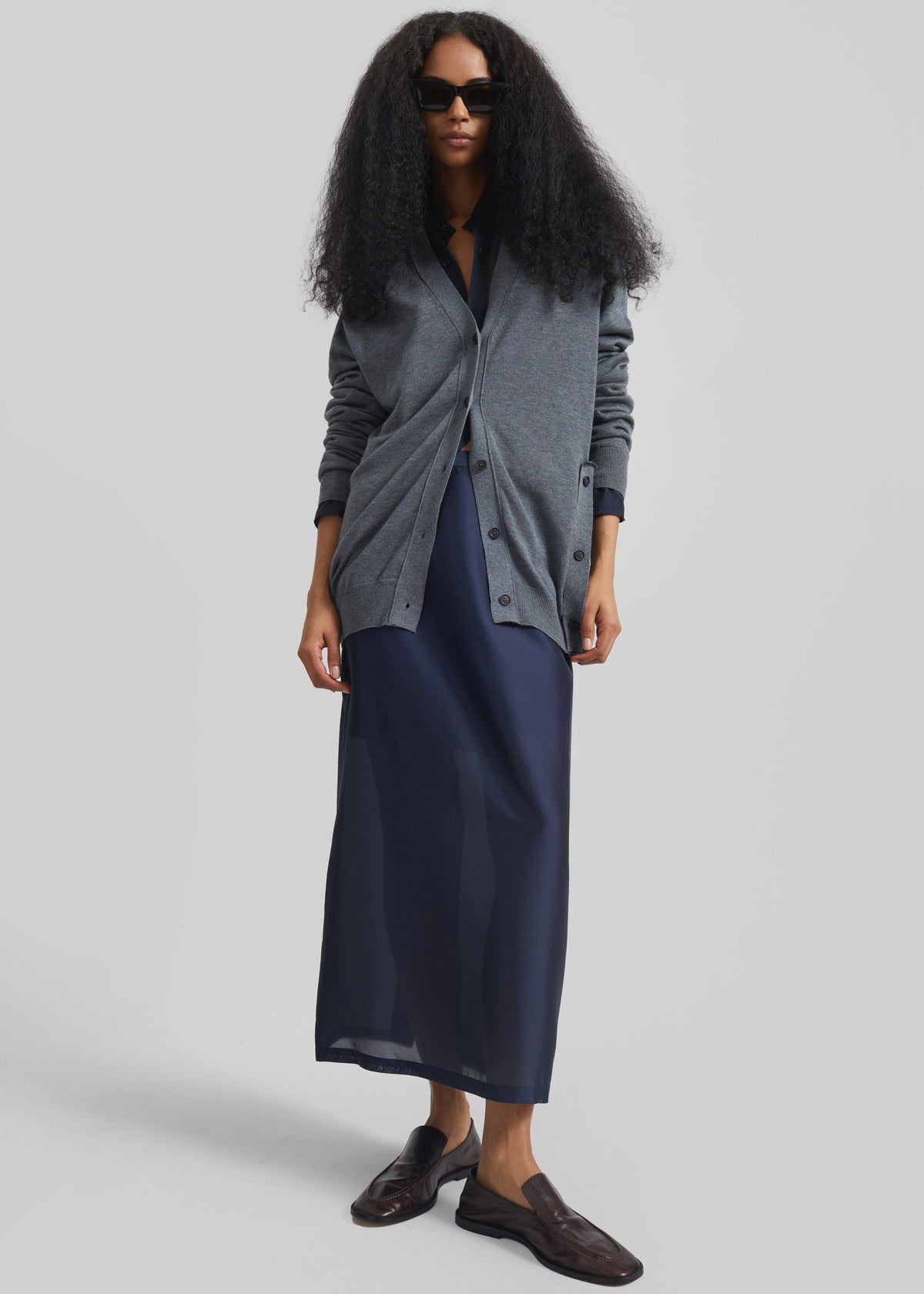 Calvane Two-Way Cardigan - Grey - 7