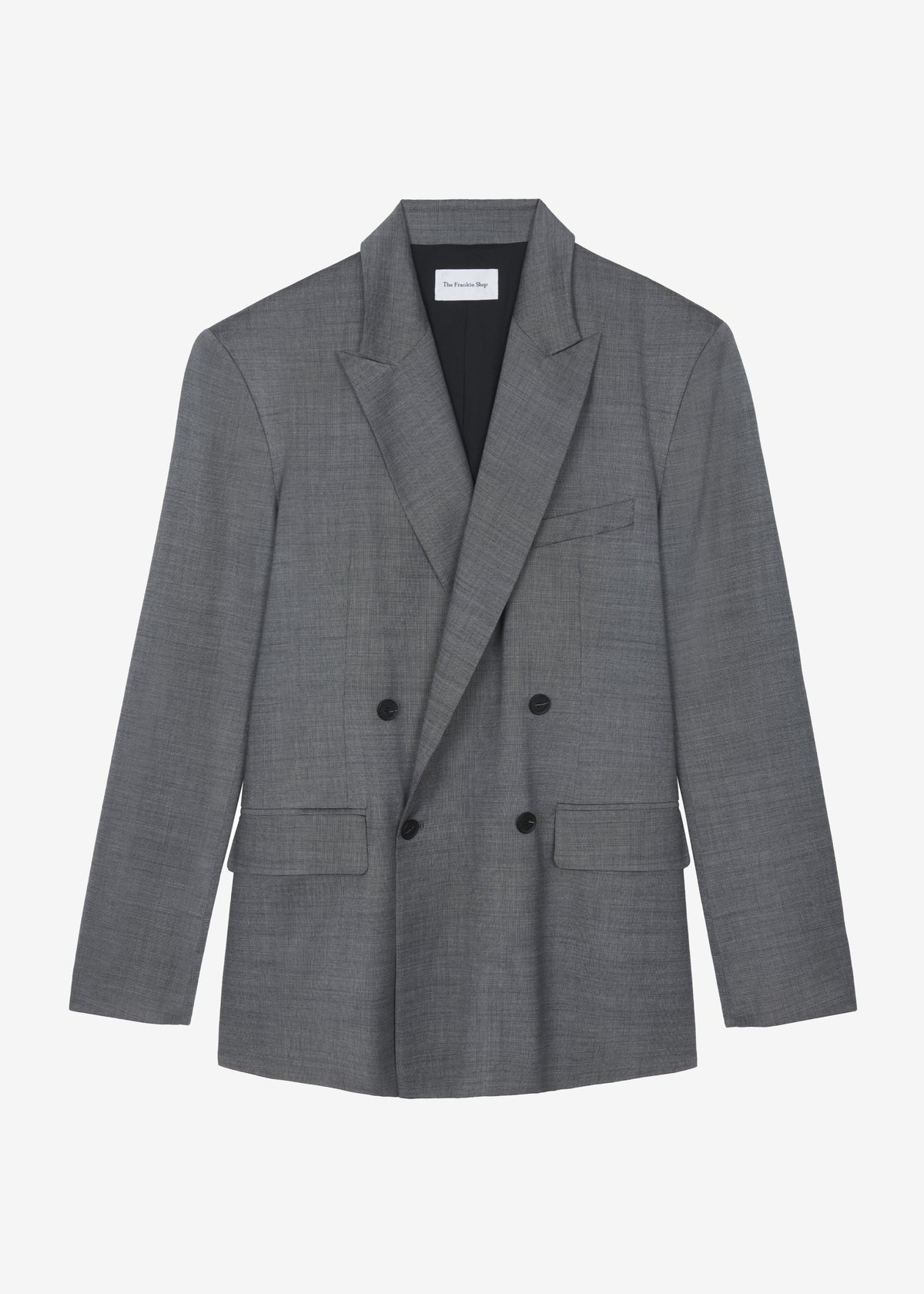 Newark Double Breasted Blazer - Grey Melange - 7