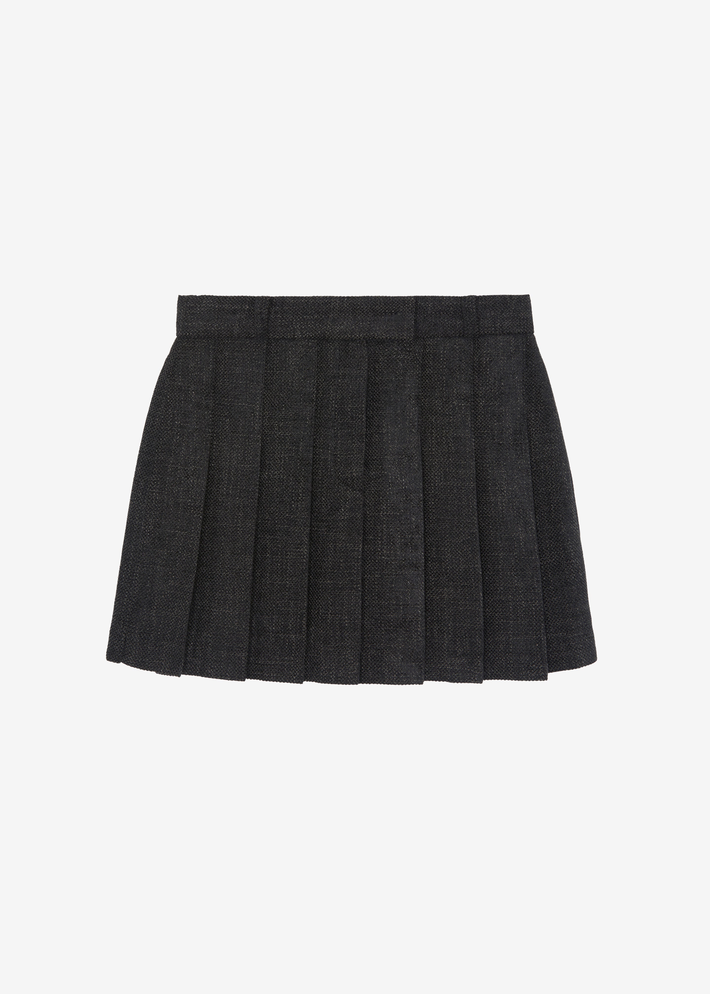 Niamh Mini Pleated Skirt - Charcoal - 7