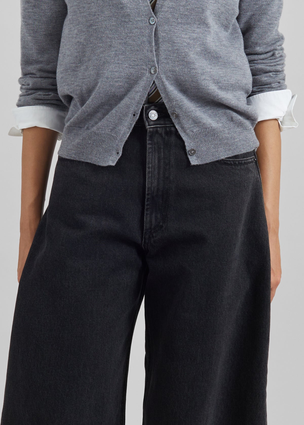 Nick Barrel Leg Jeans - Black Wash - 3