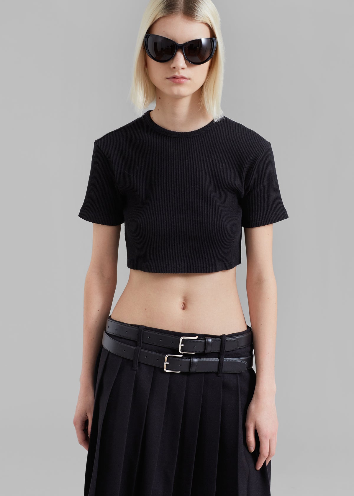 Nico Cropped Tee - Black - 1
