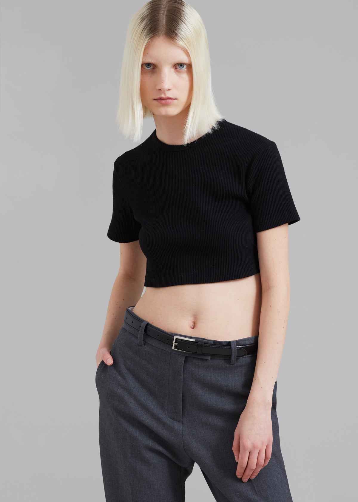 Nico Cropped Tee - Black - 5
