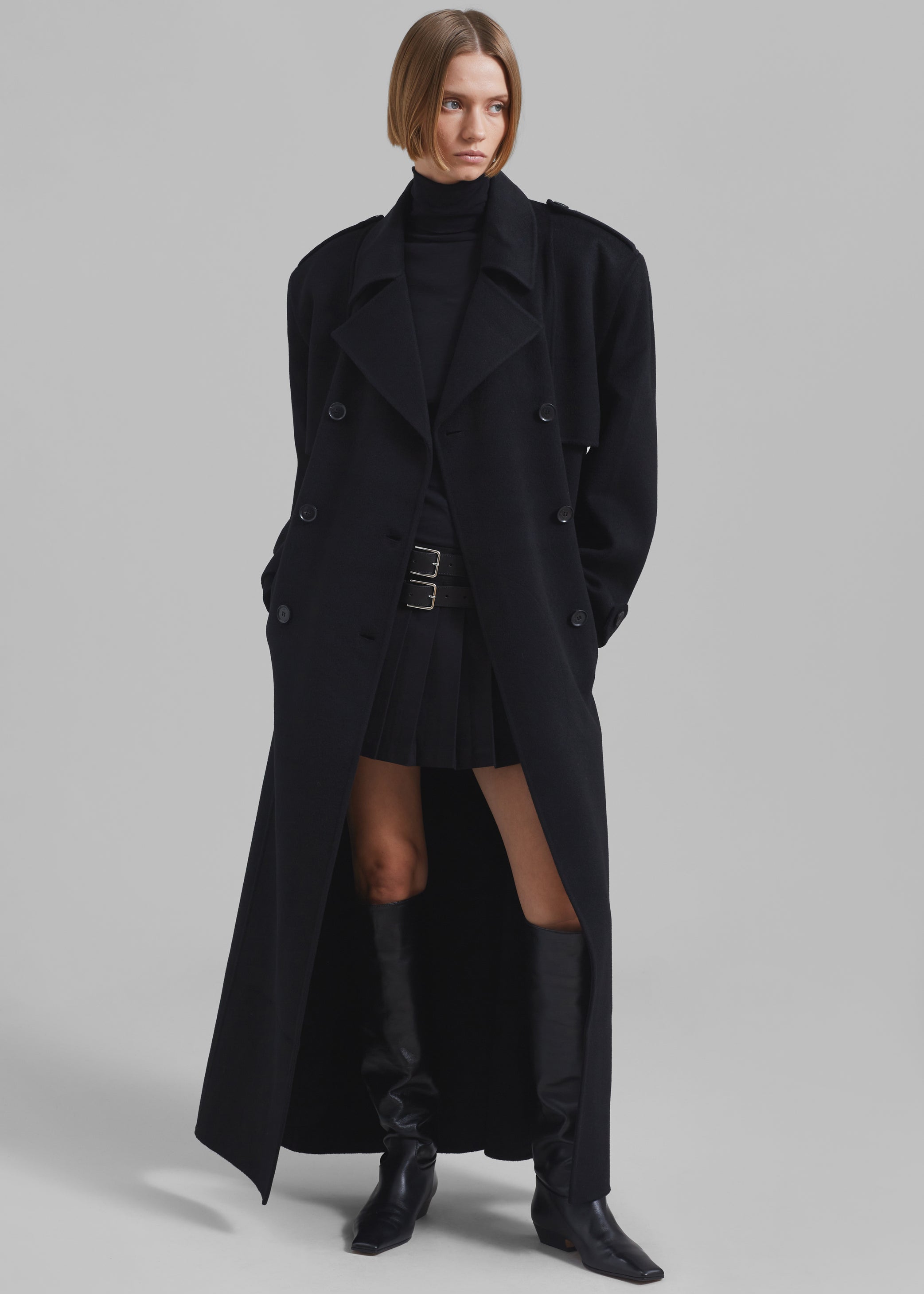 Shop the look image for Nikola Padded Trench Coat - Black