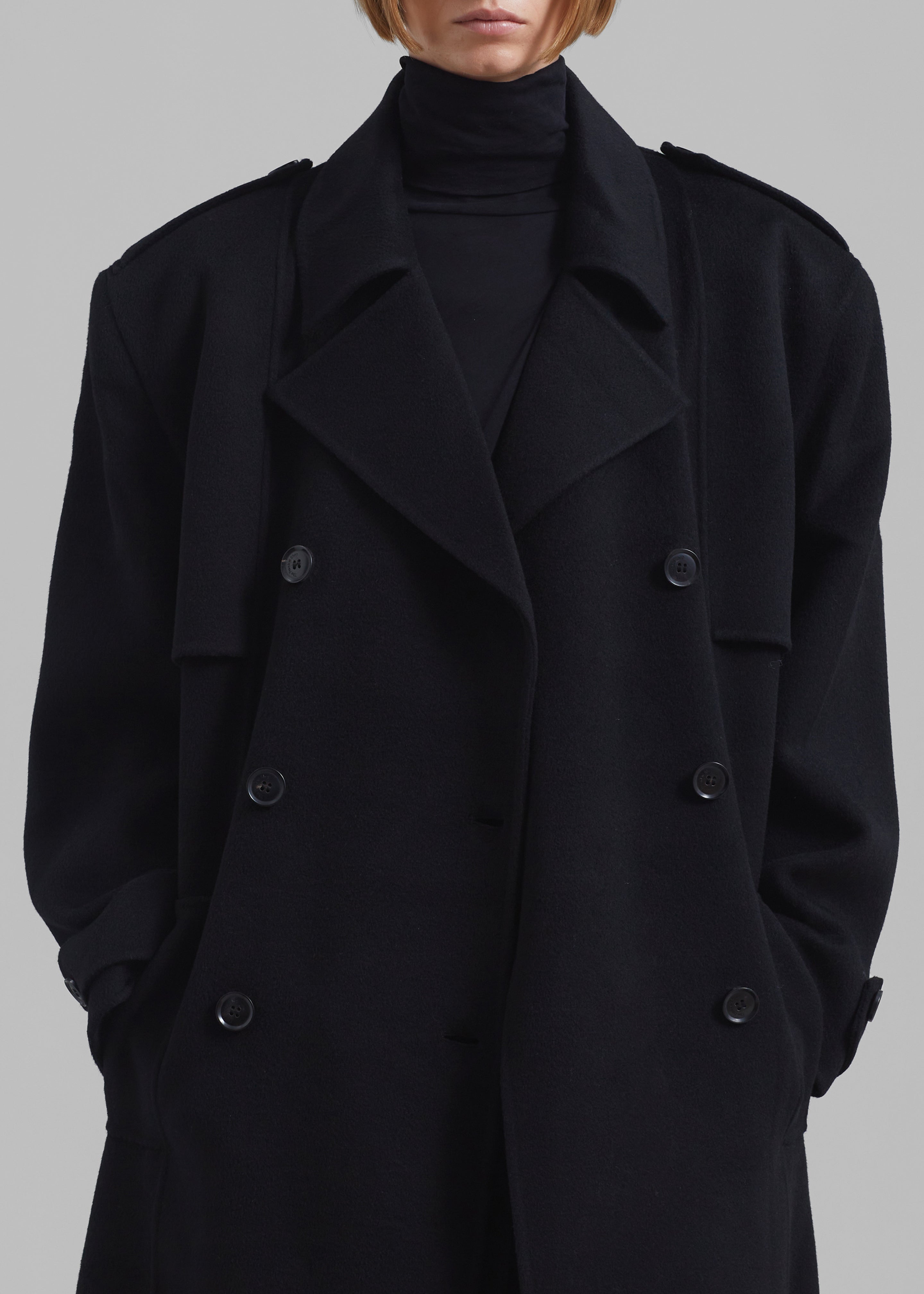 Nikola Padded Trench Coat - Black – The Frankie Shop