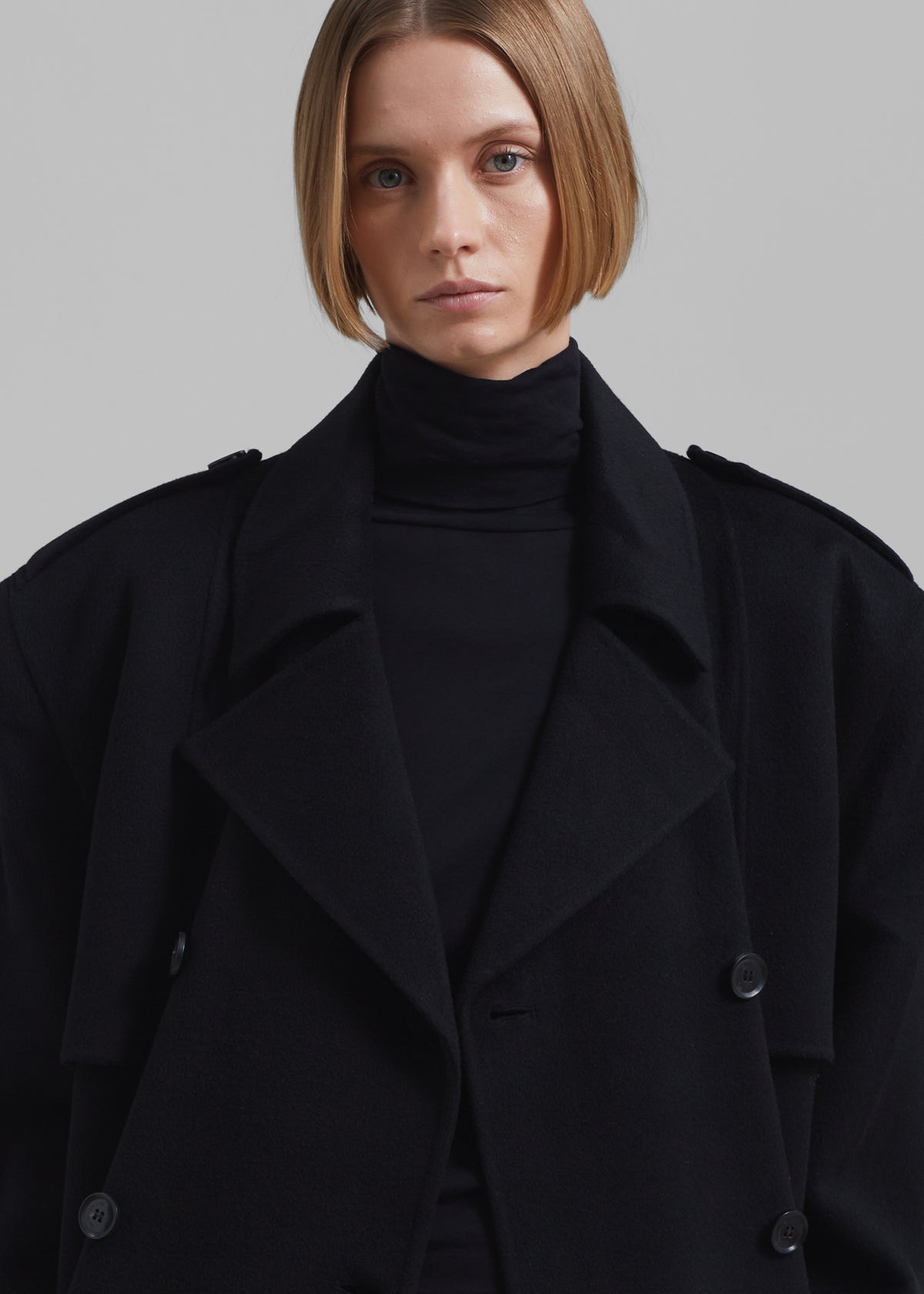 Nikola Padded Trench Coat - Black - 8