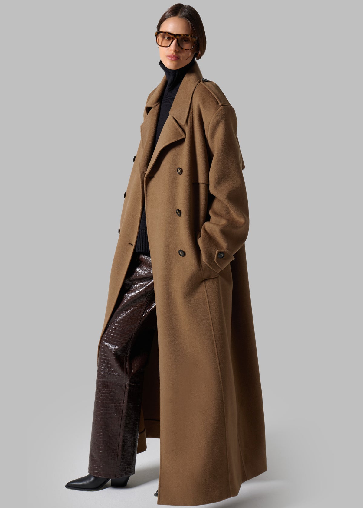 Nikola Padded Trench Coat - Camel - 3