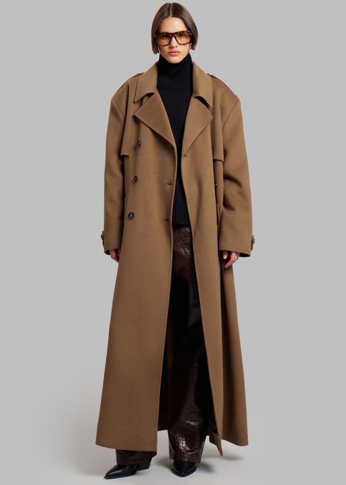 Nikola Padded Trench Coat - Camel - 4